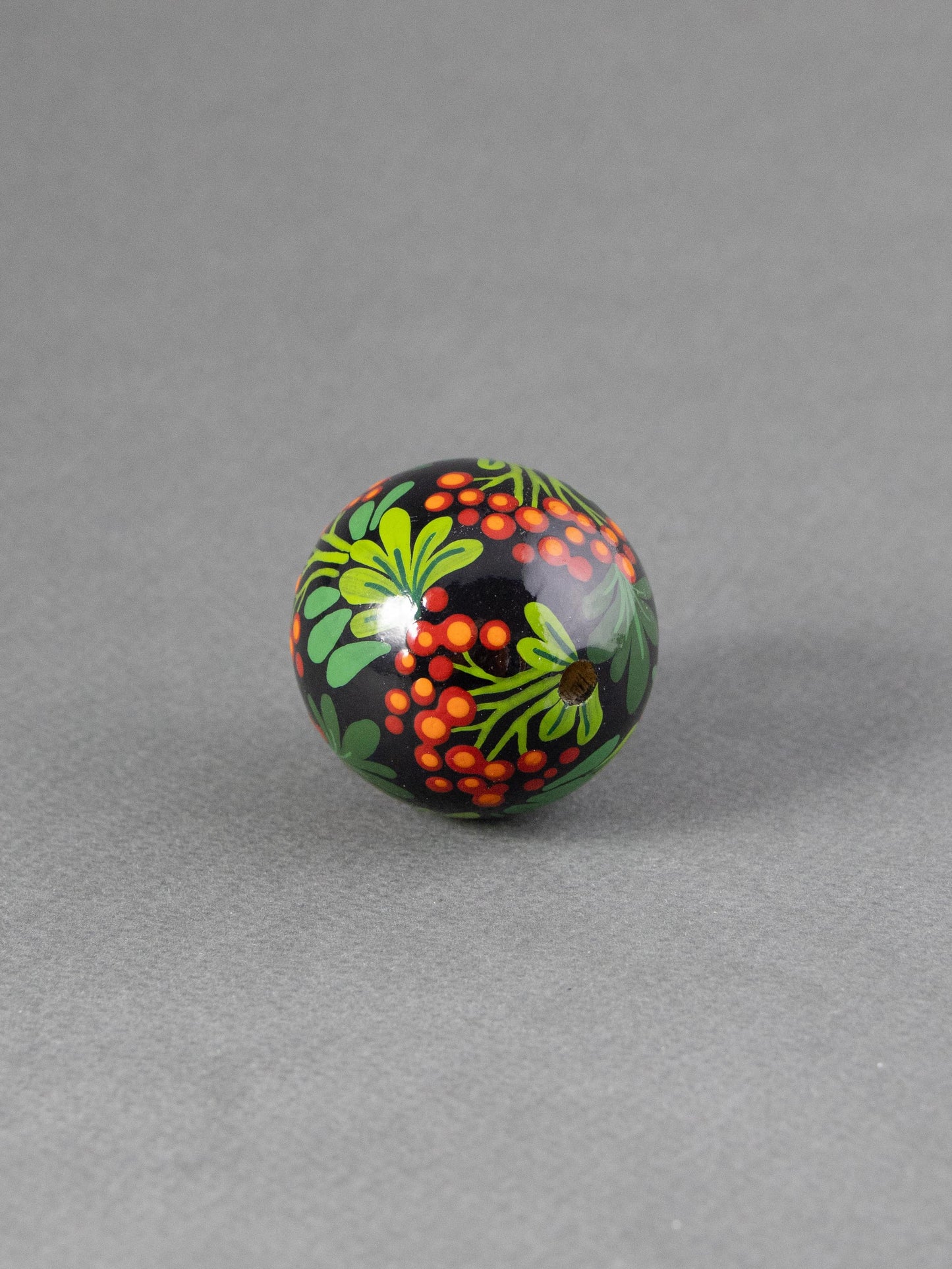 Black Viburnum Wooden Bead