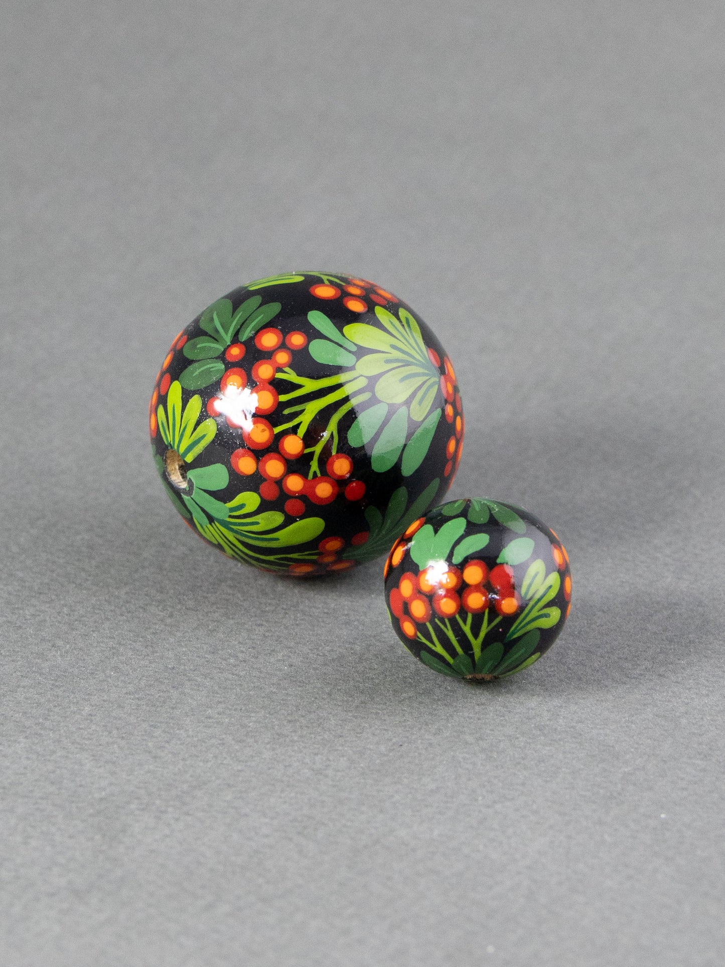 Black Viburnum Wooden Bead