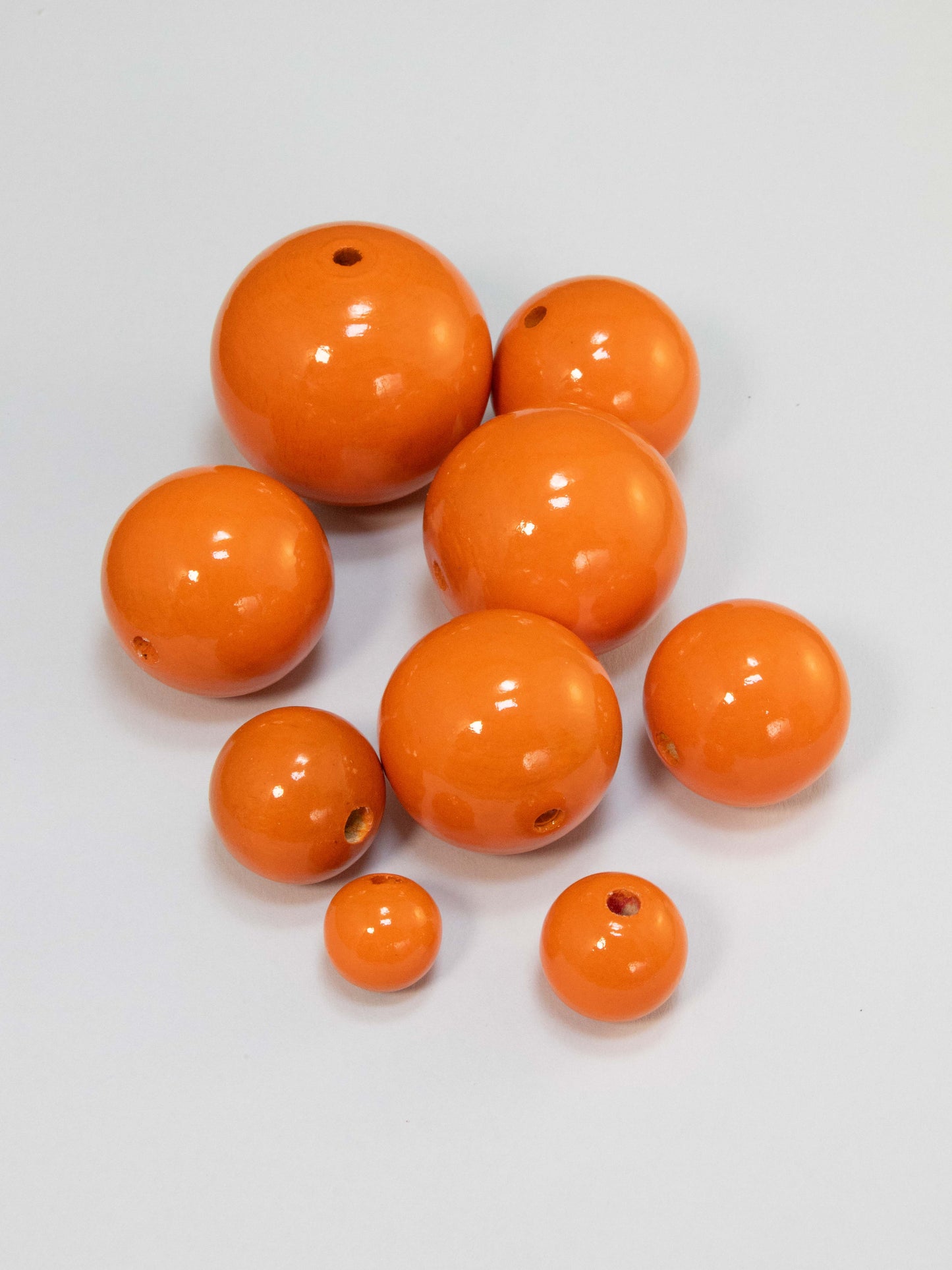 Orange Wooden Bead