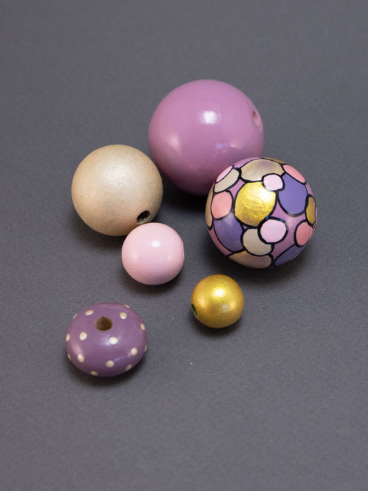 Pink Rapsody Wooden Beads Set