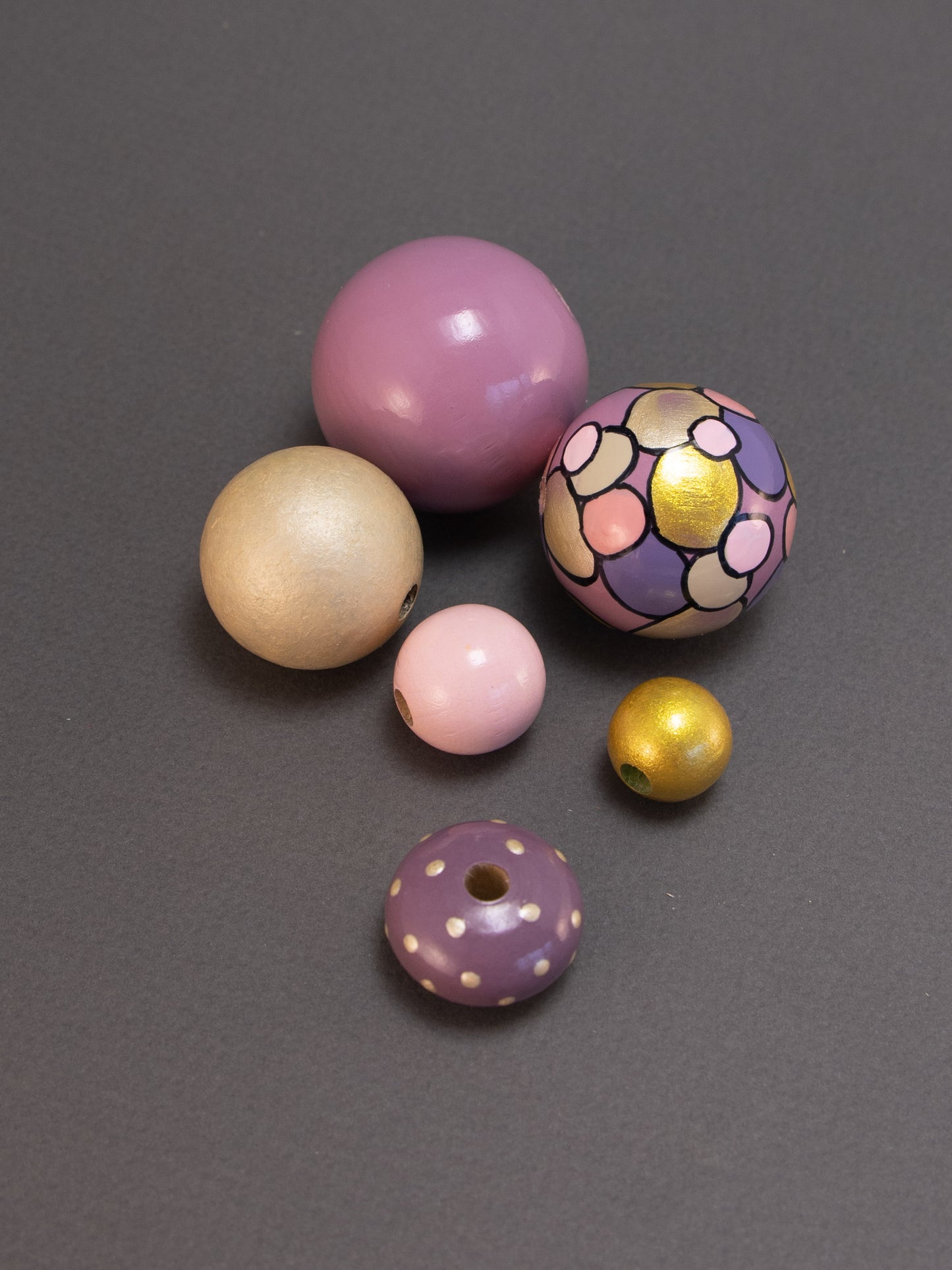 Pink Rapsody Wooden Beads Set