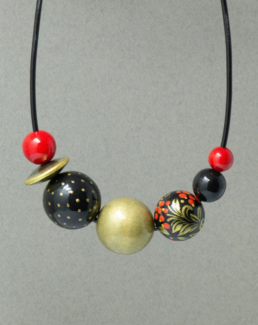 Collana di perline di legno di viburno Vero
