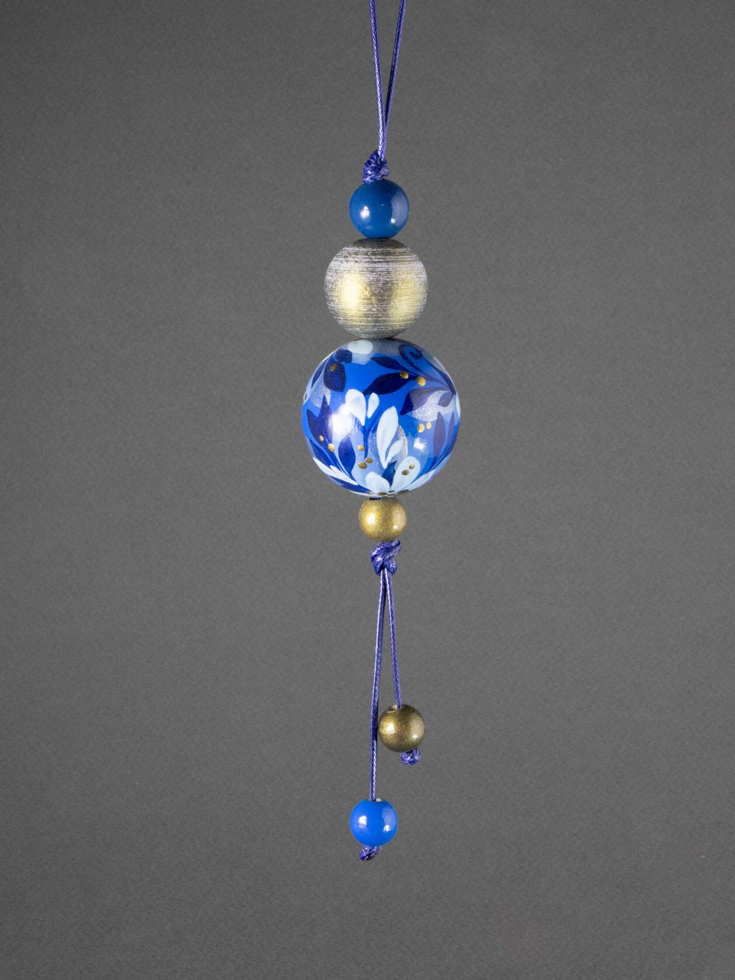 Blue Violet Beaded Pendant