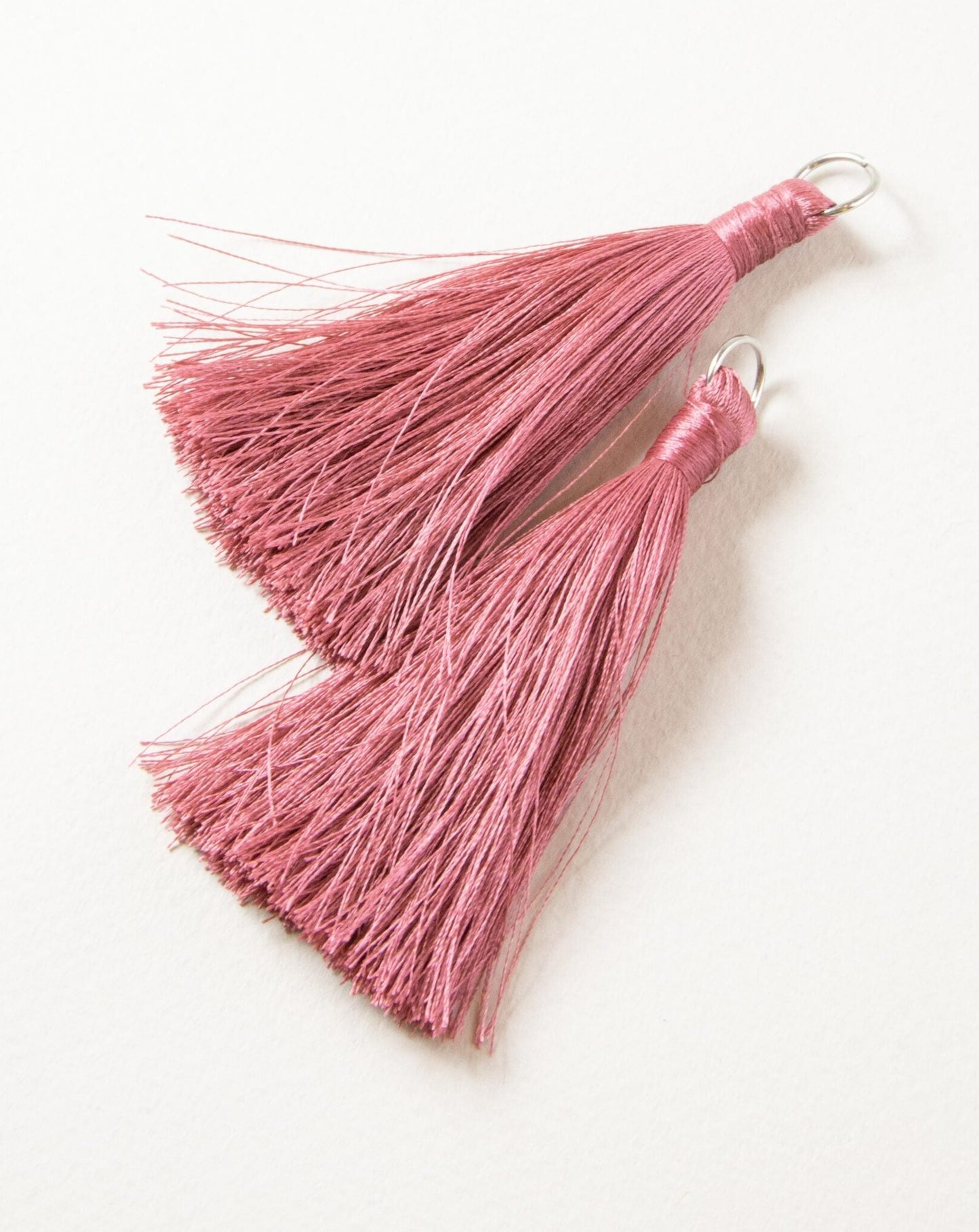 Dark Powder Pink Silk Tassel