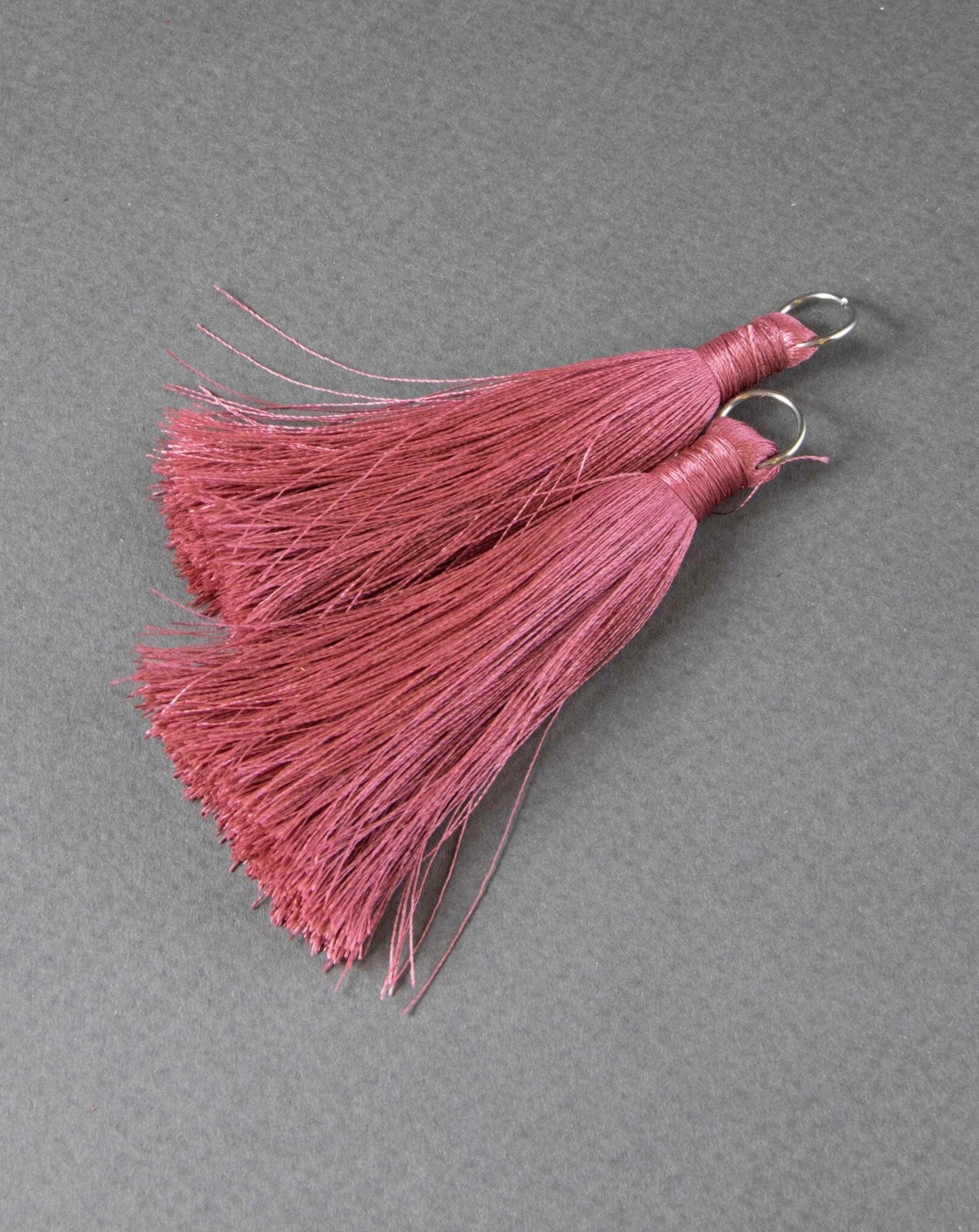 Dark Powder Pink Silk Tassel