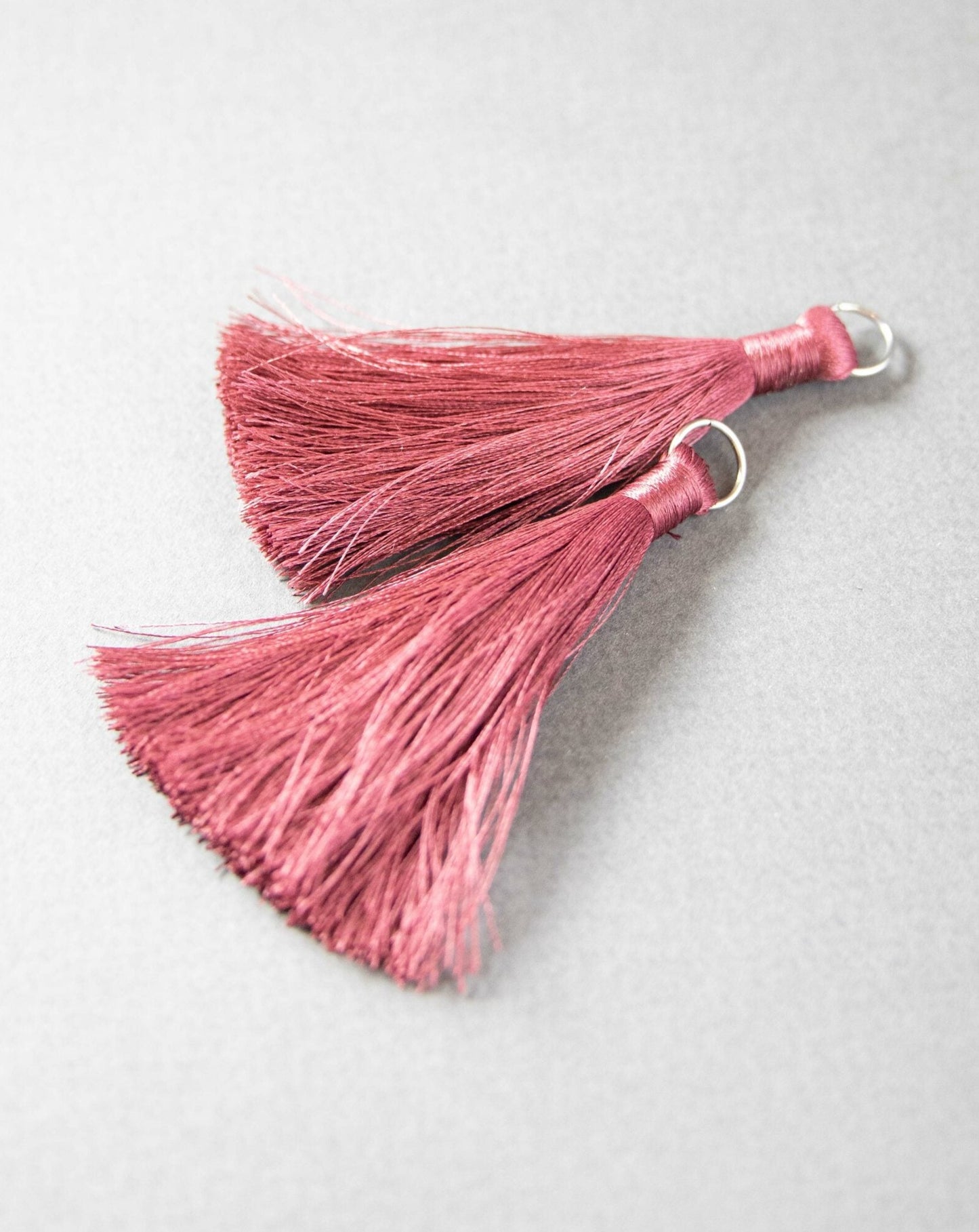 Dark Powder Pink Silk Tassel