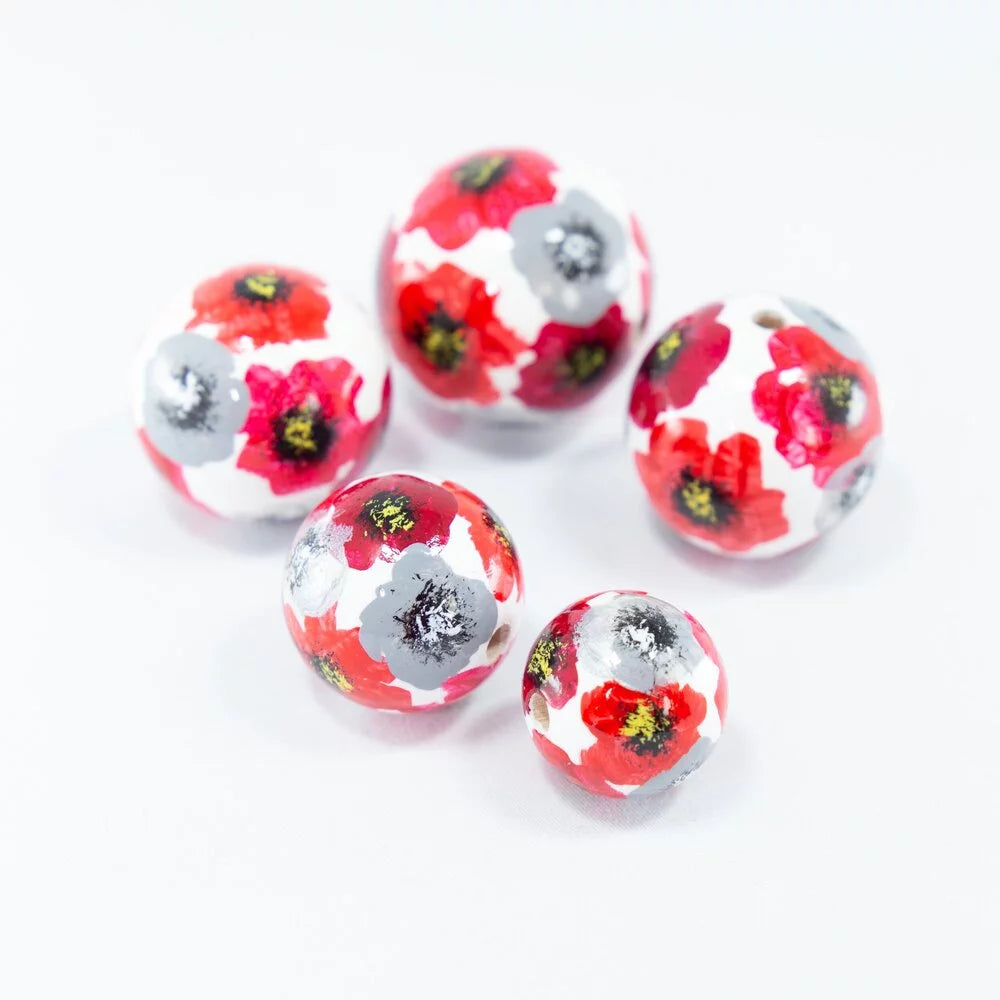 Poppyseed Garden Wooden Bead