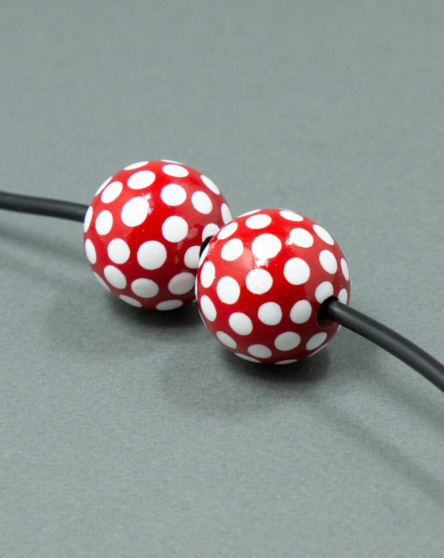 Red Wooden Beads Set 4