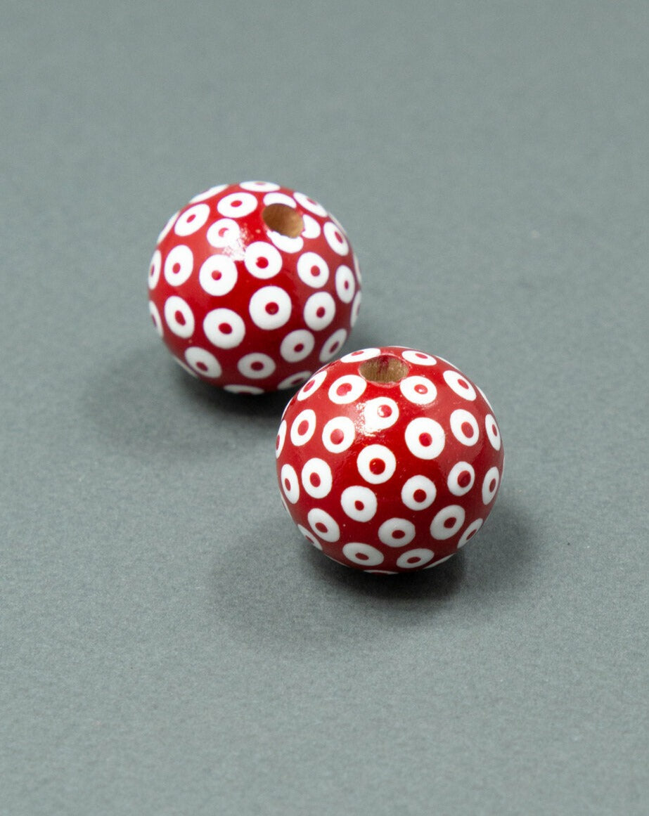 Set di perline di legno rosse 2