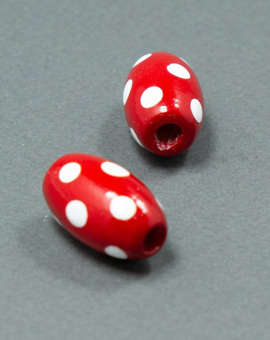Red Wooden Set in Bean Shape 3