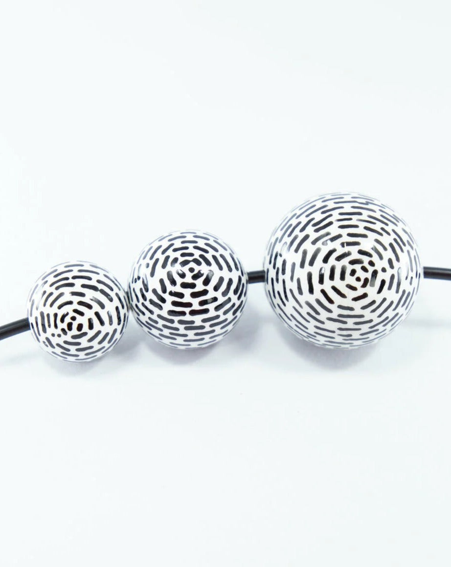 Stripes Storm Wooden Bead