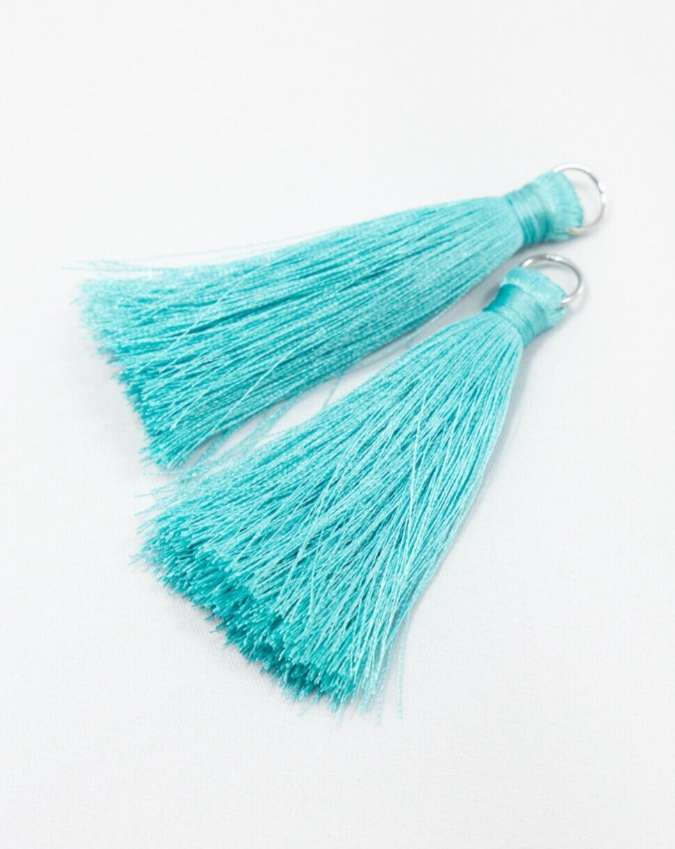 Turquoise Silk Tassel