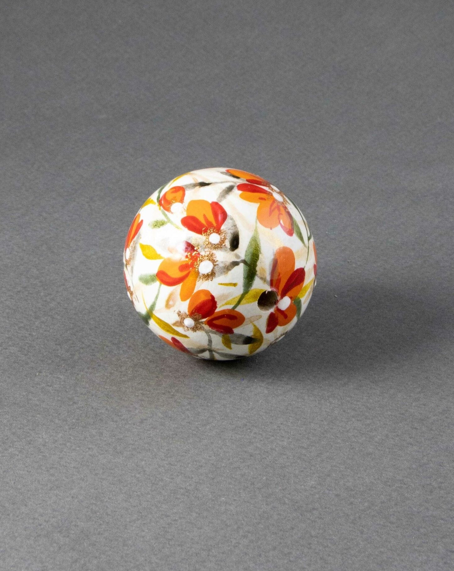 Village Flowers Wooden Bead