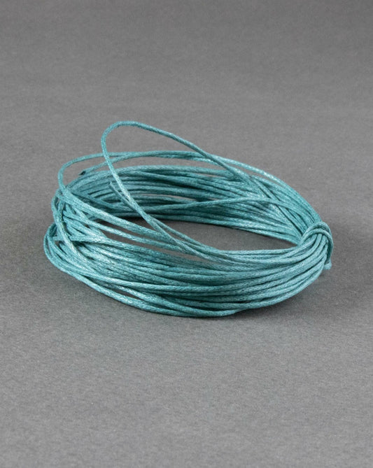Waxed Cotton Cord in Dark Mint