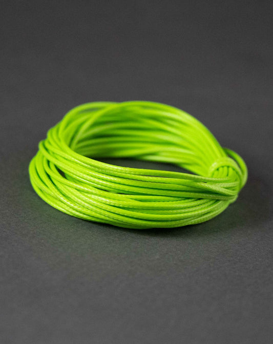 Waxed Polyester Cord in Neon Green