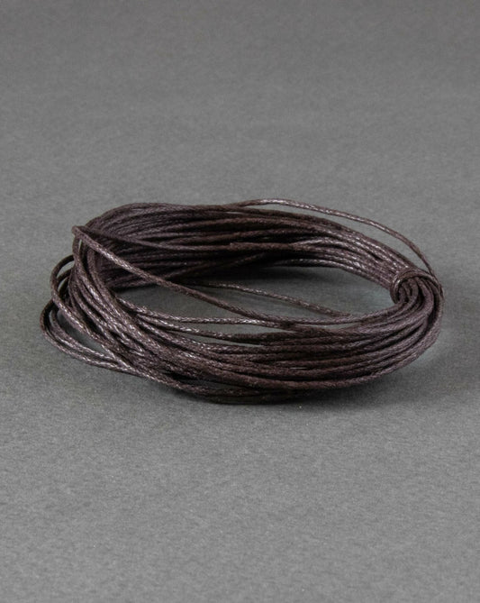 Waxed Cotton Cord in Dark Brown