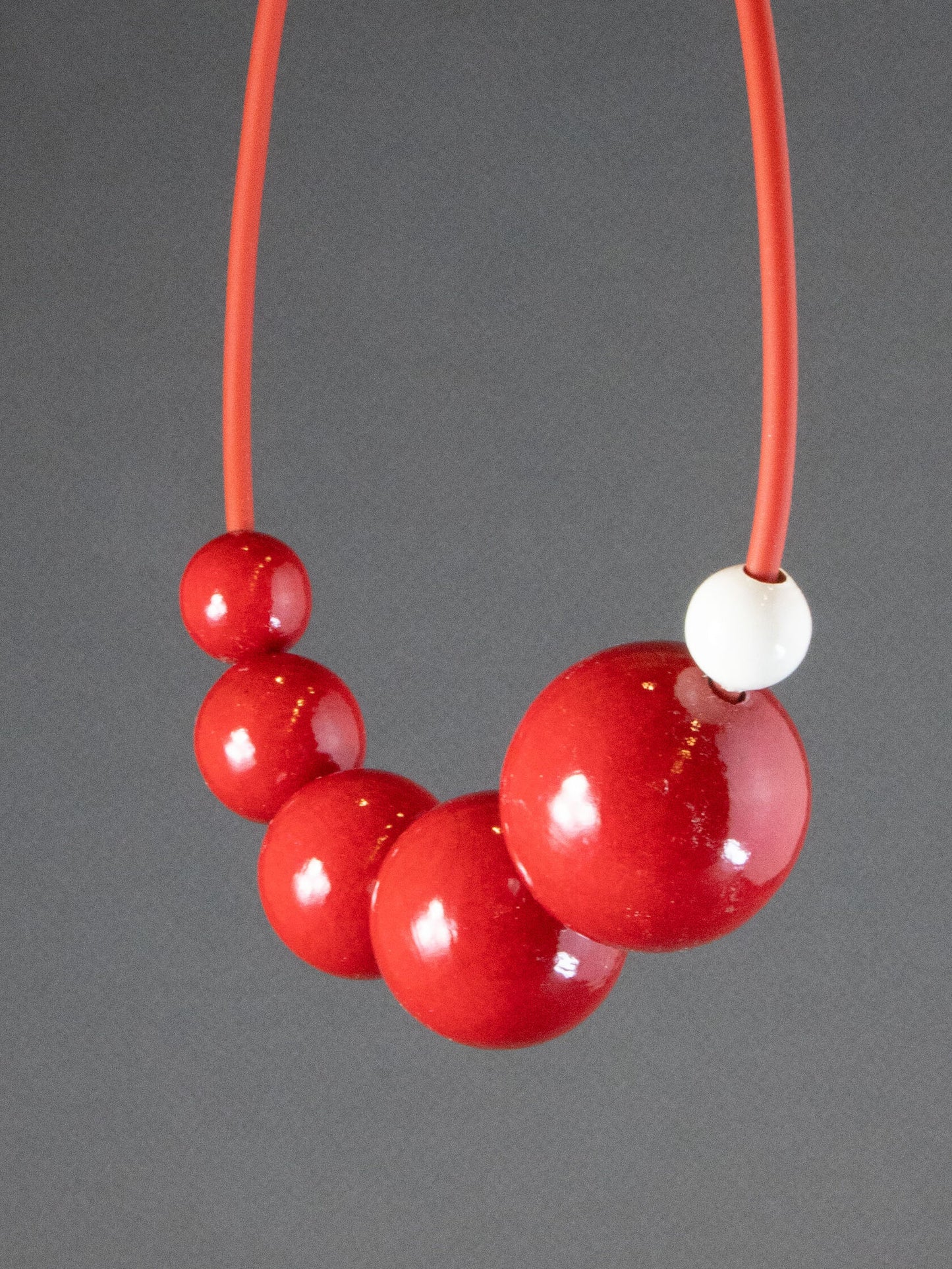 Red Wooden Necklace