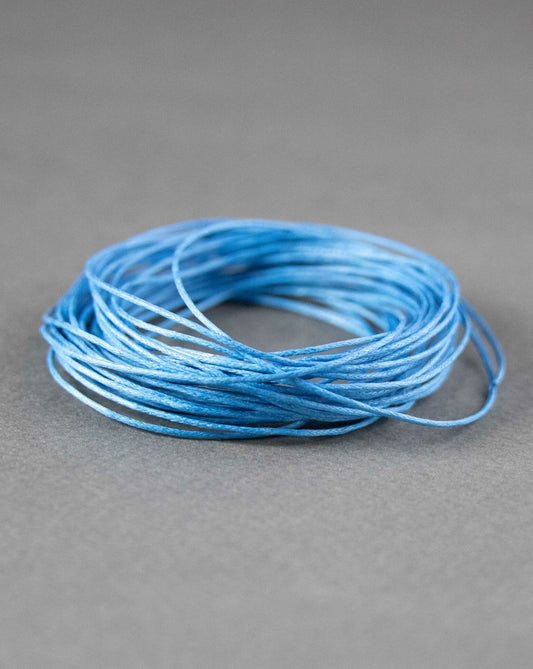 Waxed Cotton Cord in Teal Blue
