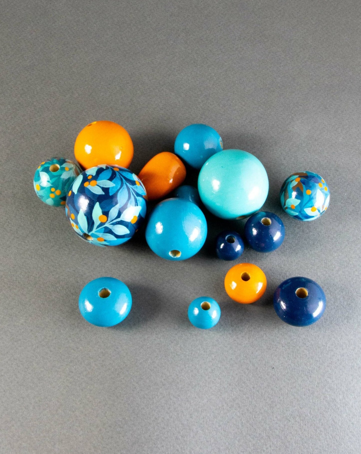 Turquoise Jungle Wooden Beads Set 2