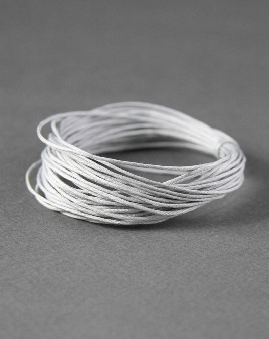 Waxed Cotton Cord in Light Grey