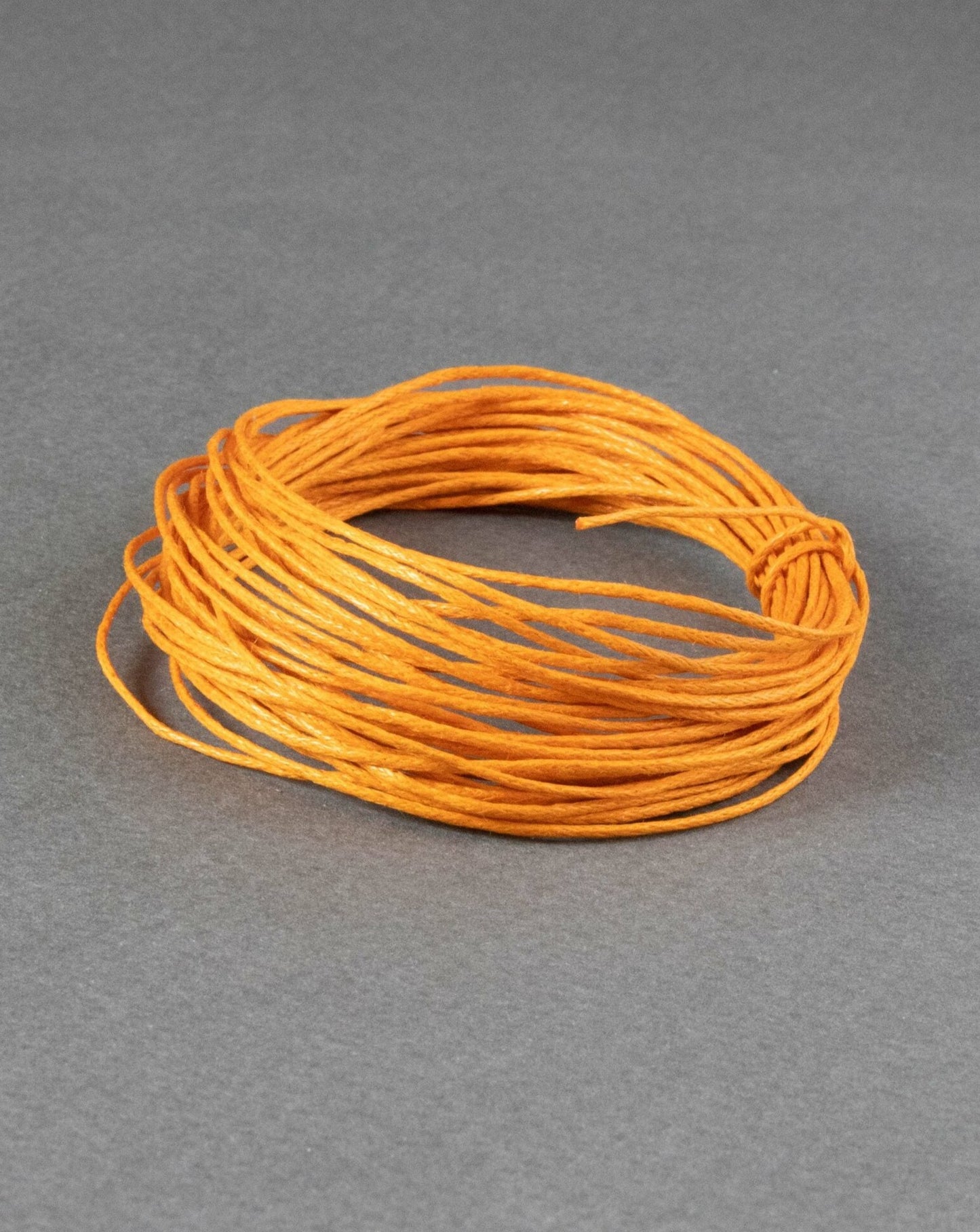Cordoncino di cotone cerato in arancione