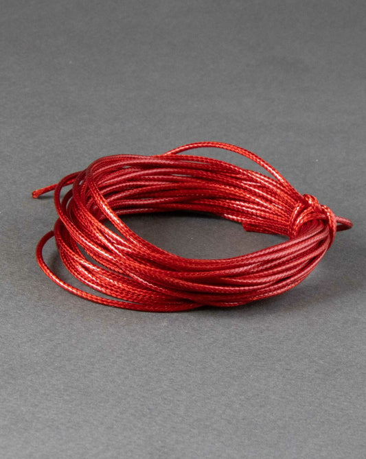 Waxed Polyester Cord in Red