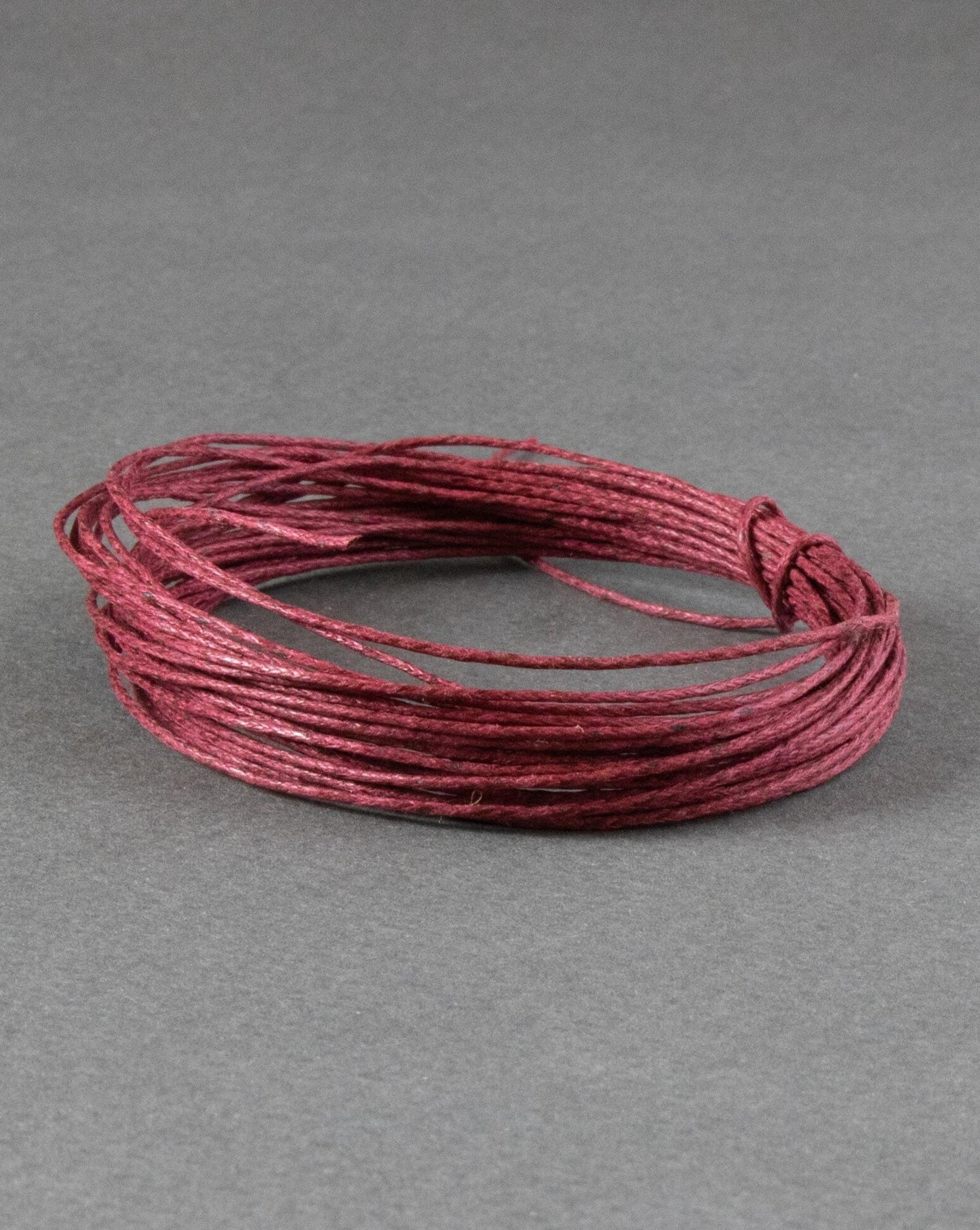 Waxed Cotton Cord in Burgundy