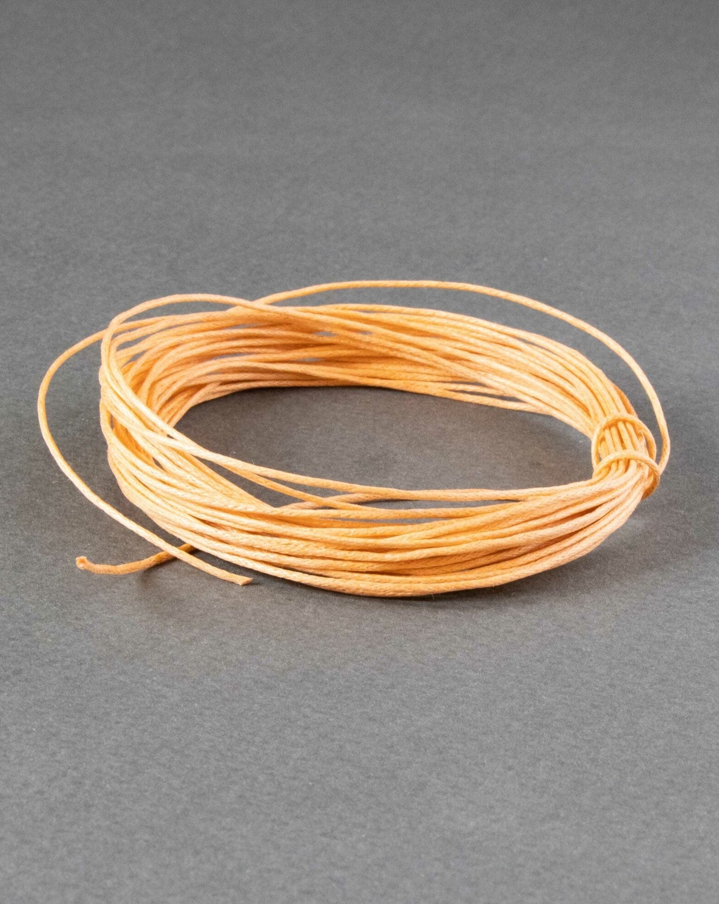 Waxed Cotton Cord in Peach Orange