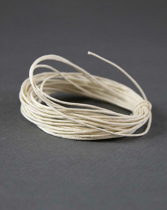 Waxed Cotton Cord in Light Natural