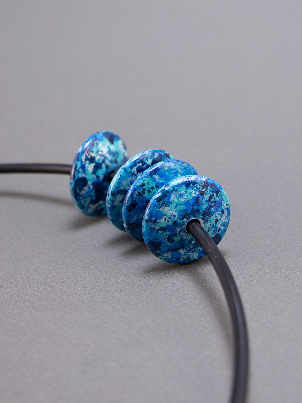 Splash 3 Flat Wooden Bead