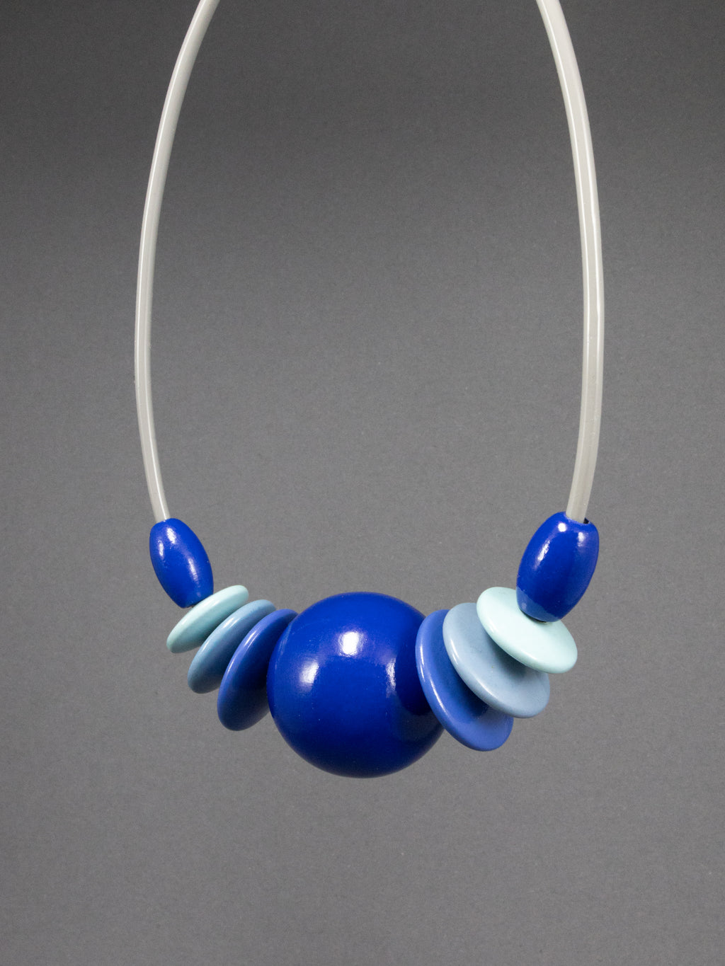 Blue Wooden Necklace