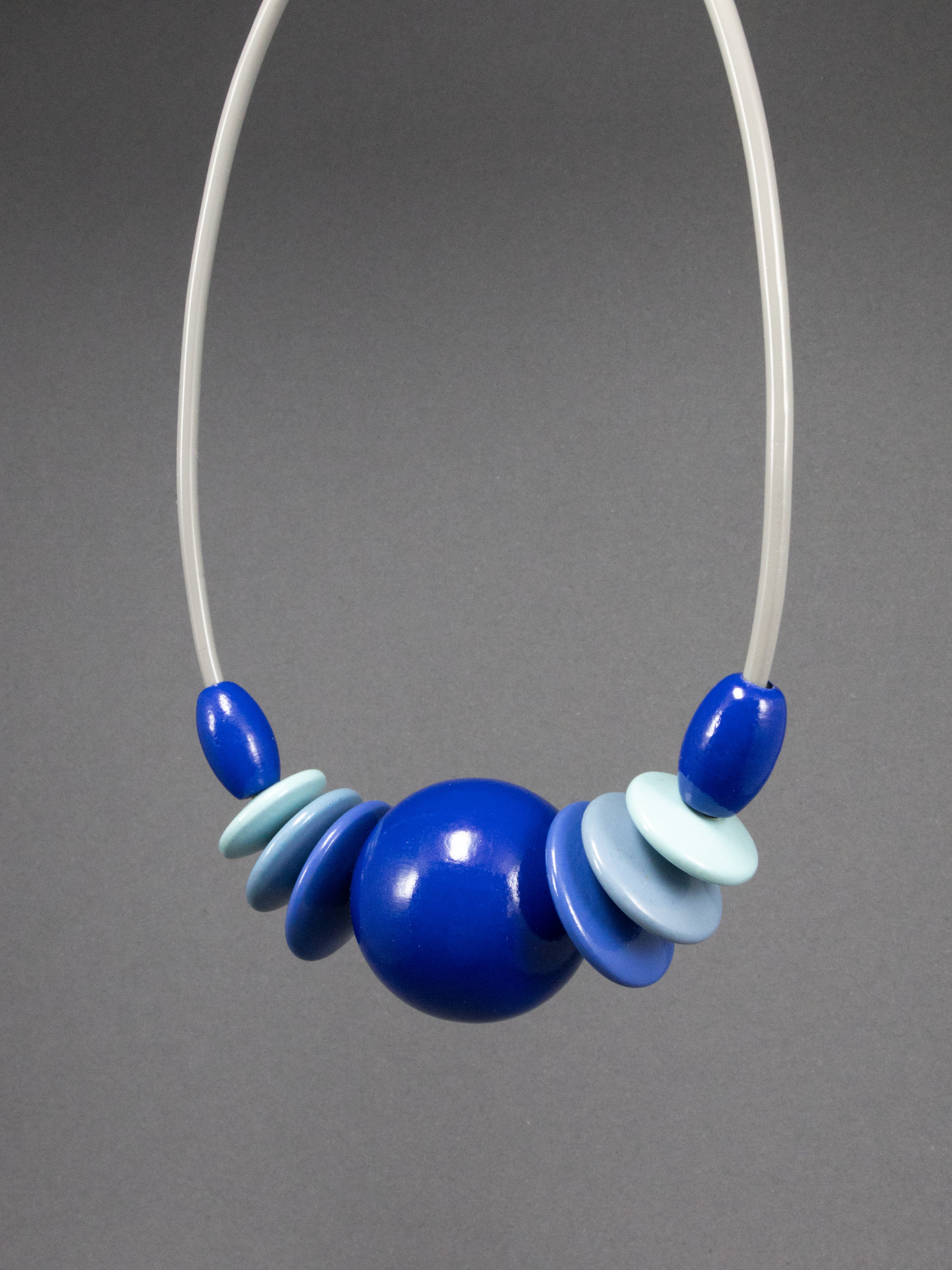 Blue Wooden Necklace