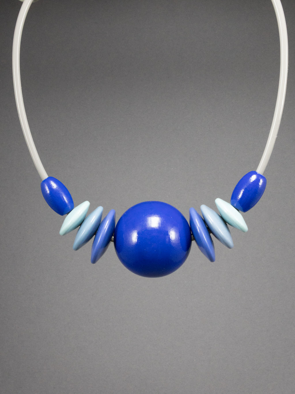 Blue Wooden Necklace