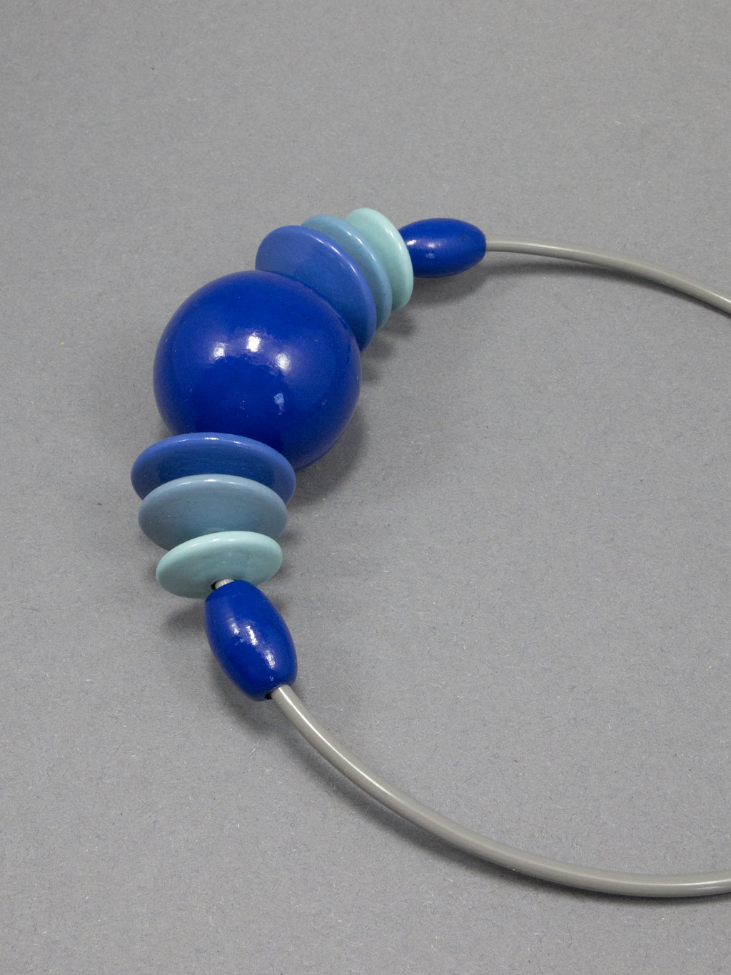 Blue Wooden Necklace