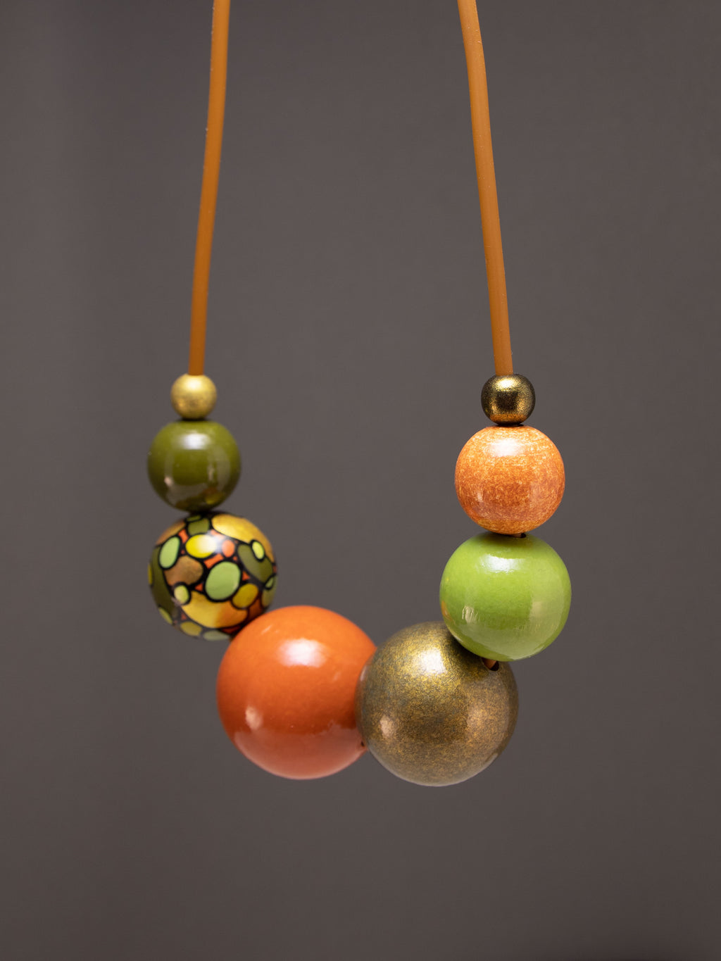 Brown Rapsody Wooden Bead Necklace