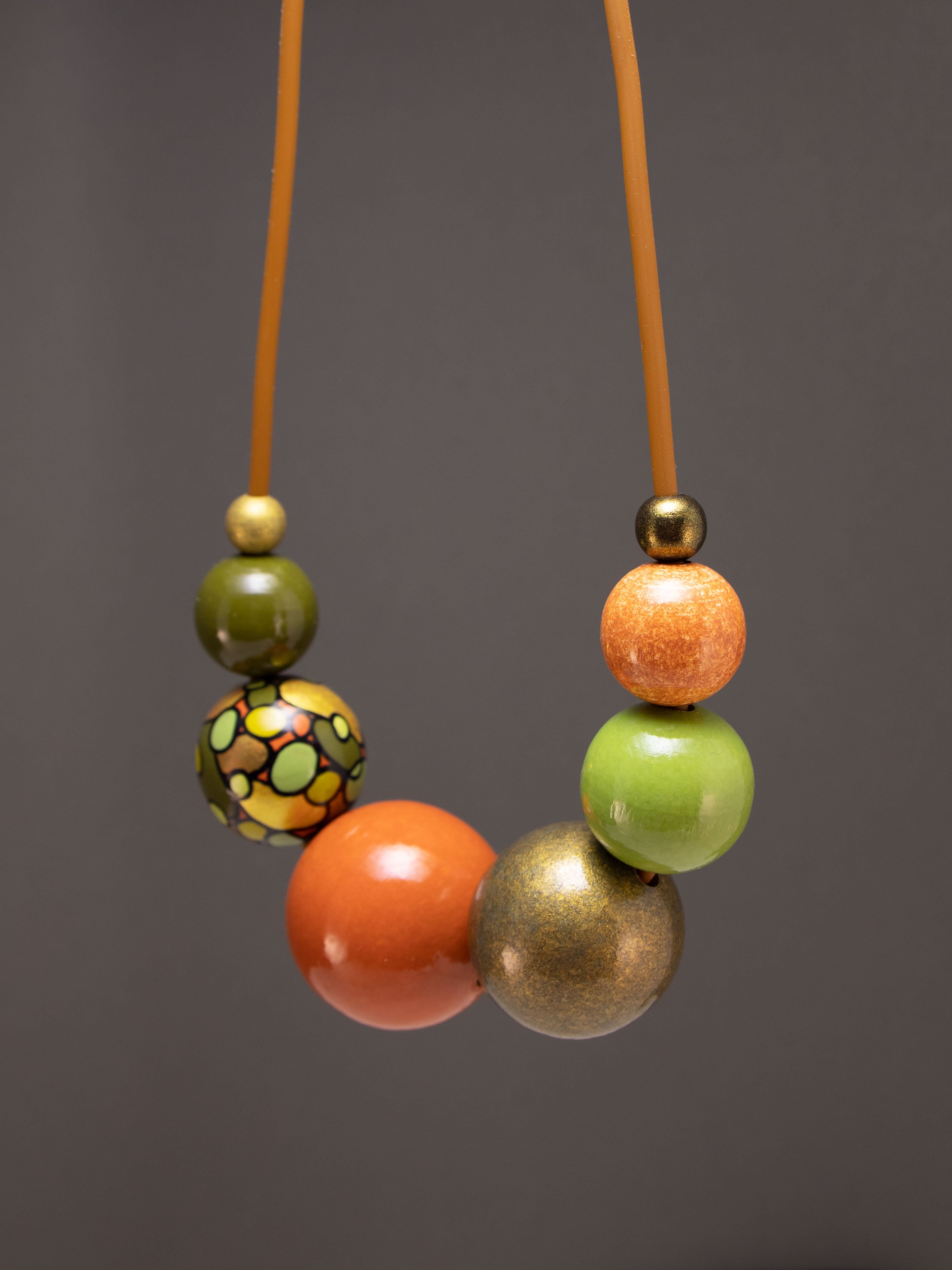 Collana di perline di legno Brown Rapsody