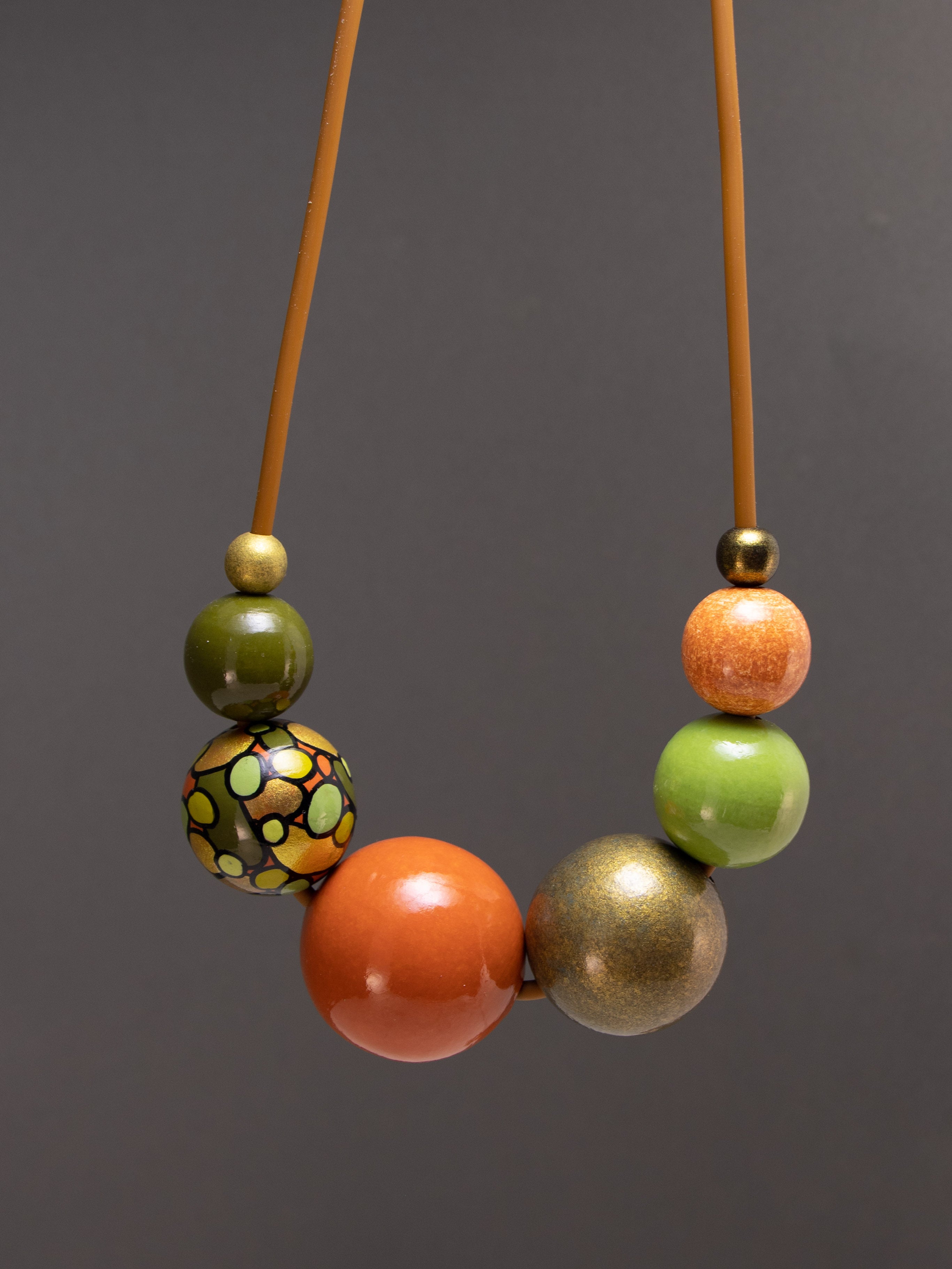 Collana di perline di legno Brown Rapsody