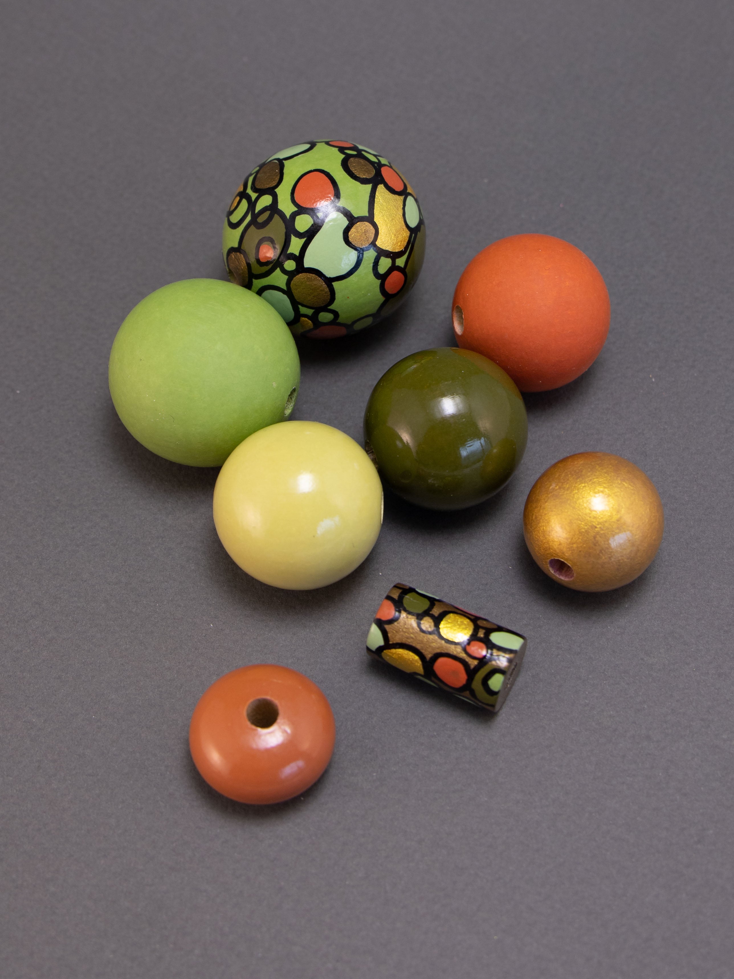 Brown Rapsody Wooden Beads Set