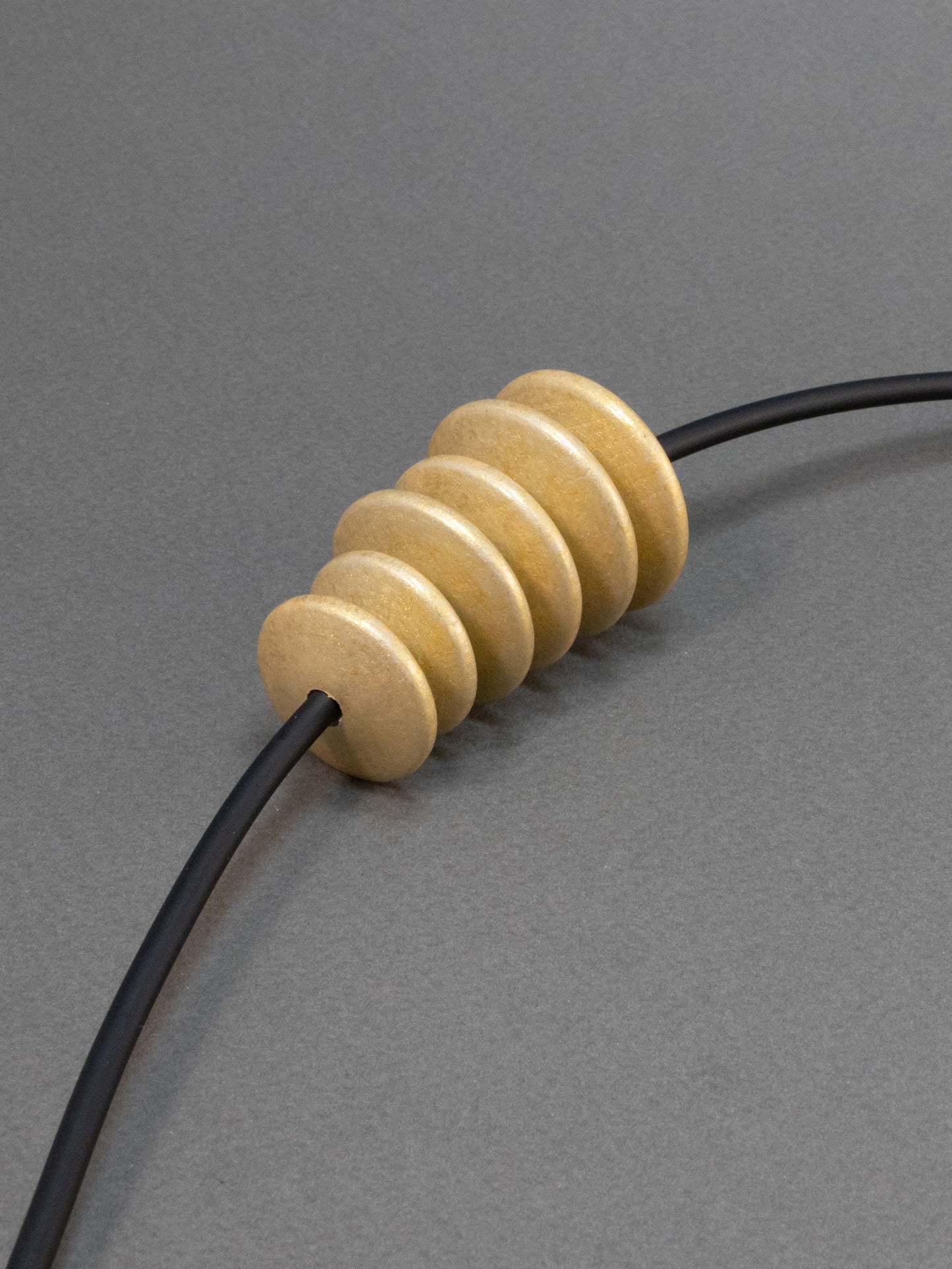 Champagne Flat Wooden Bead
