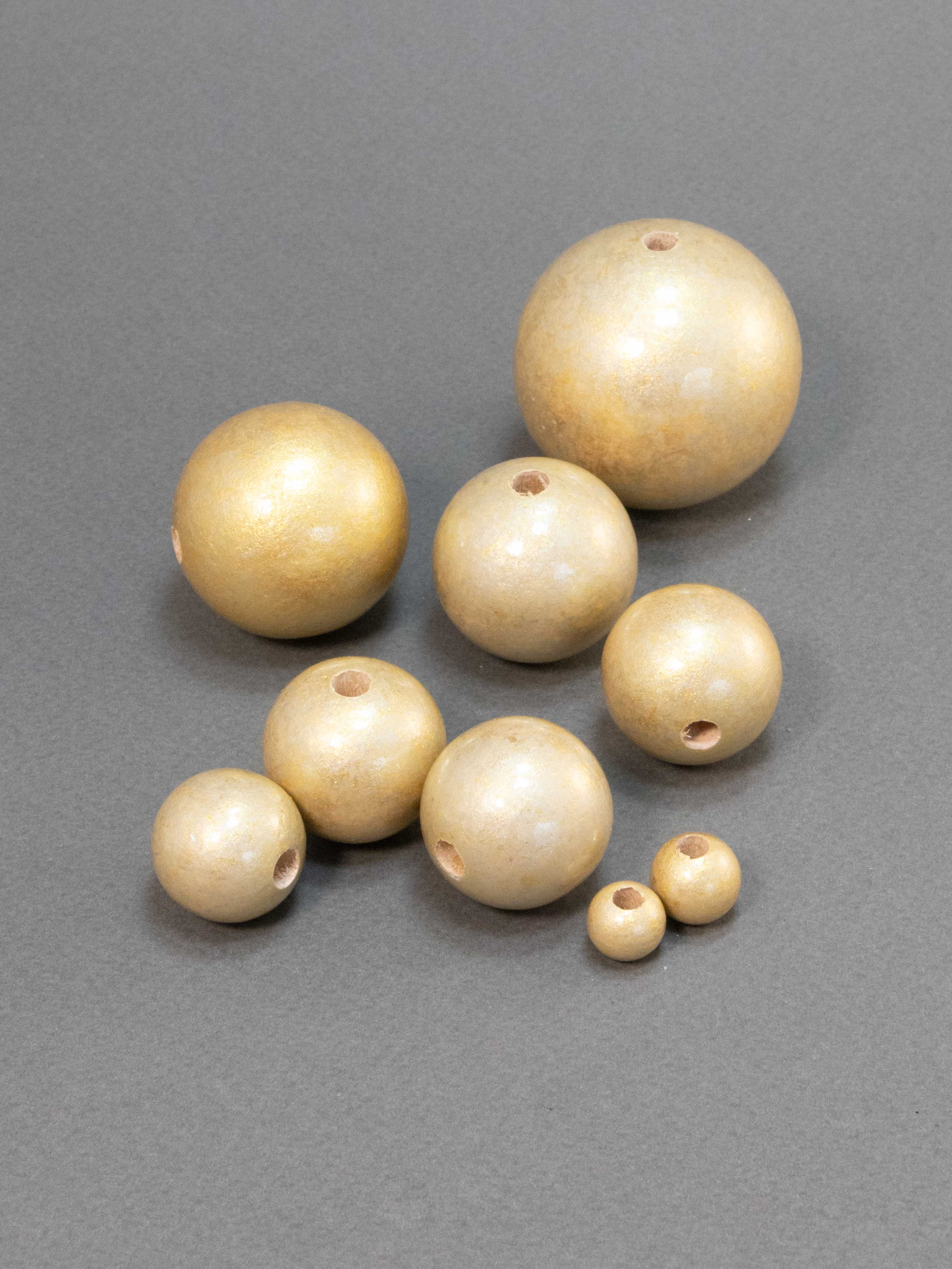 Champagne Wooden Bead