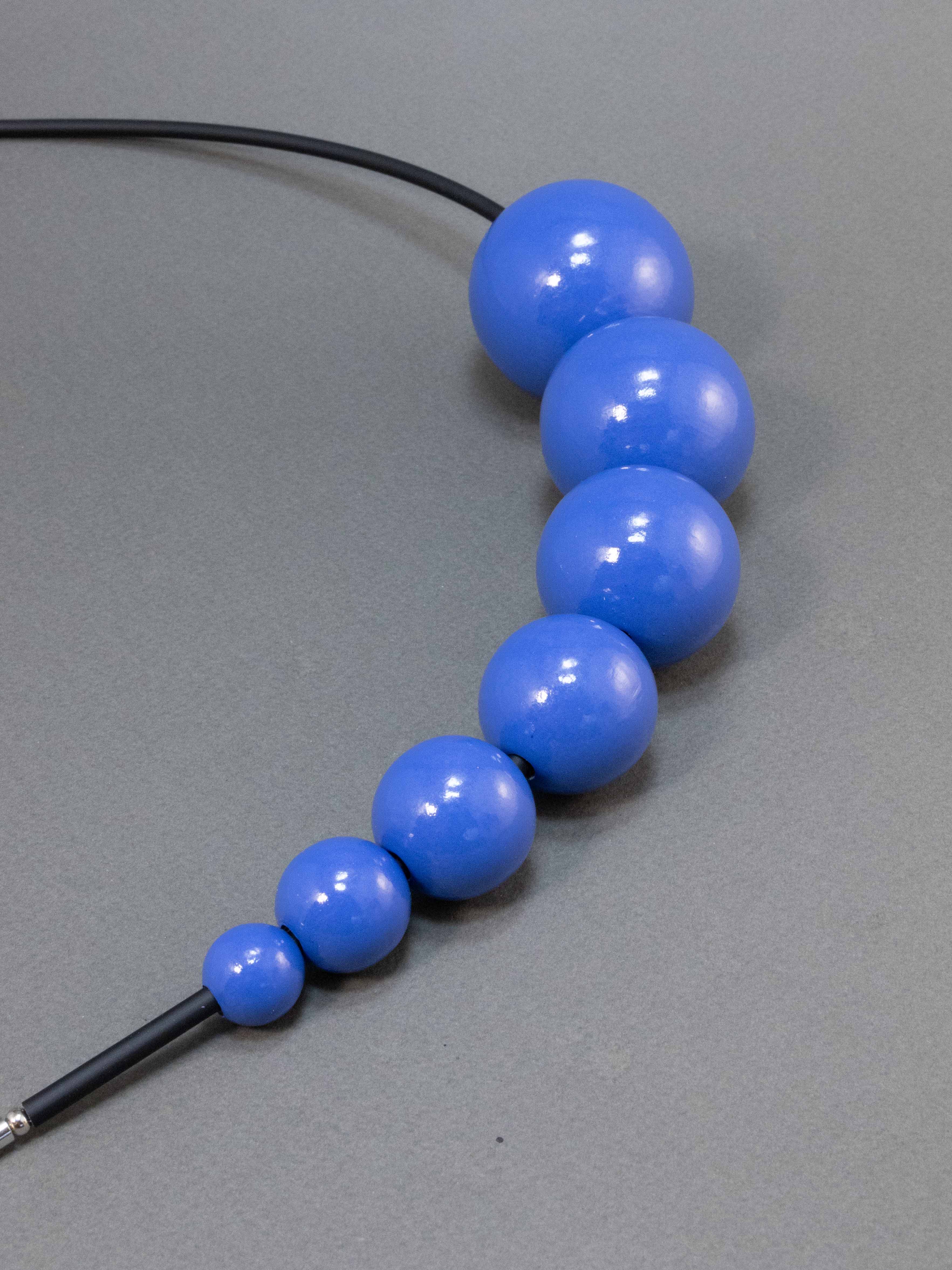 Cold Violet Wooden Bead