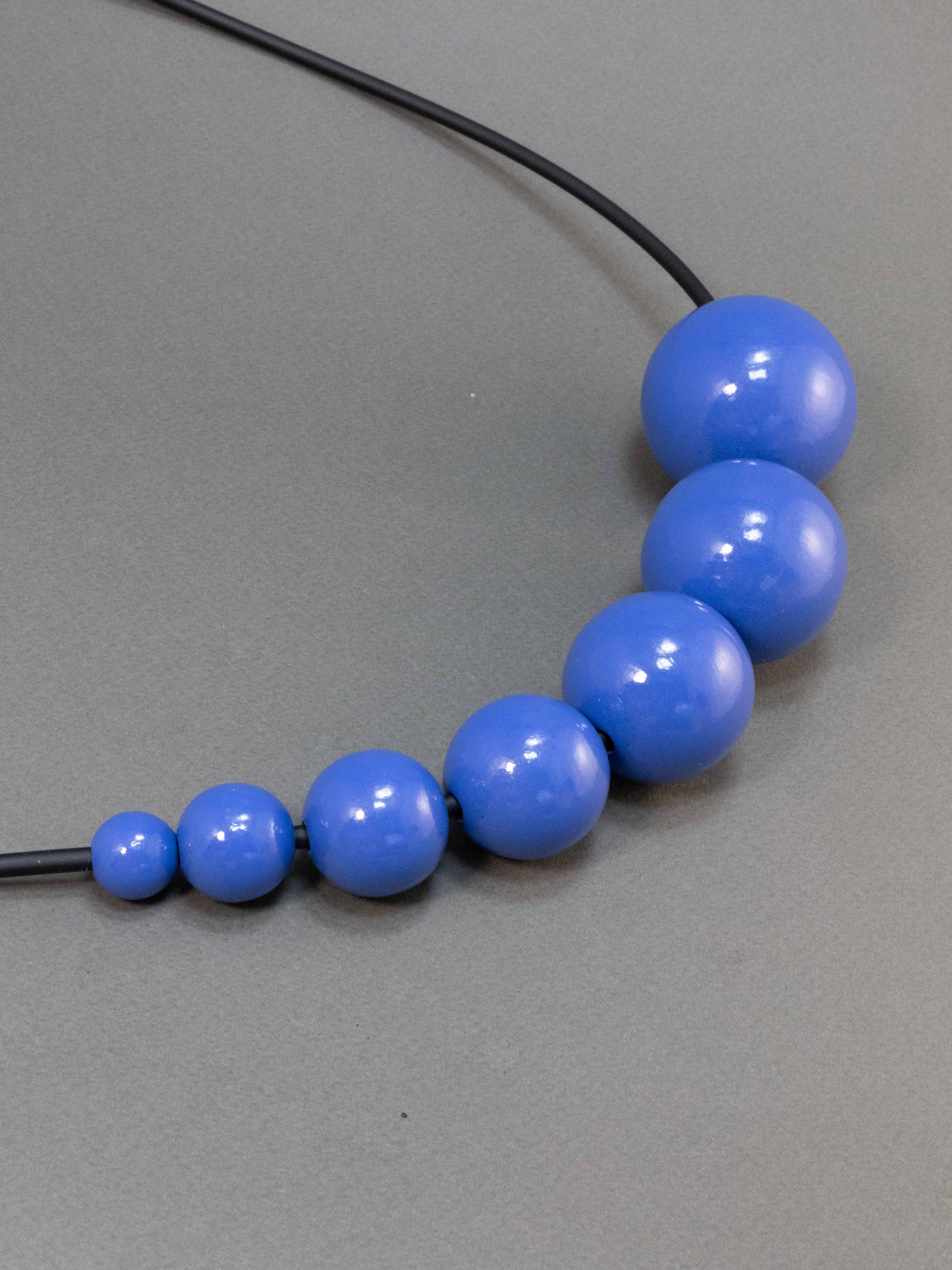 Cold Violet Wooden Bead