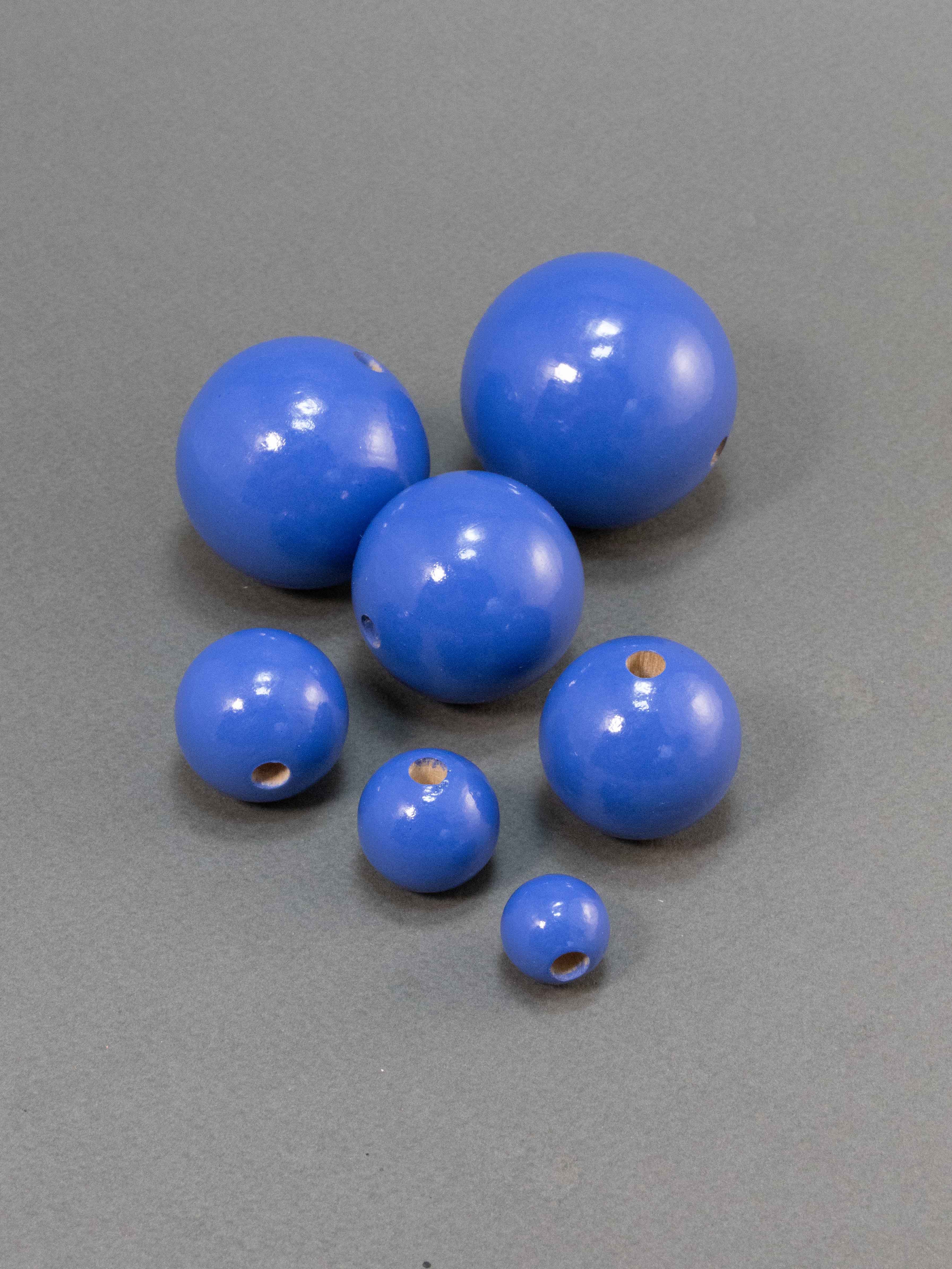 Cold Violet Wooden Bead