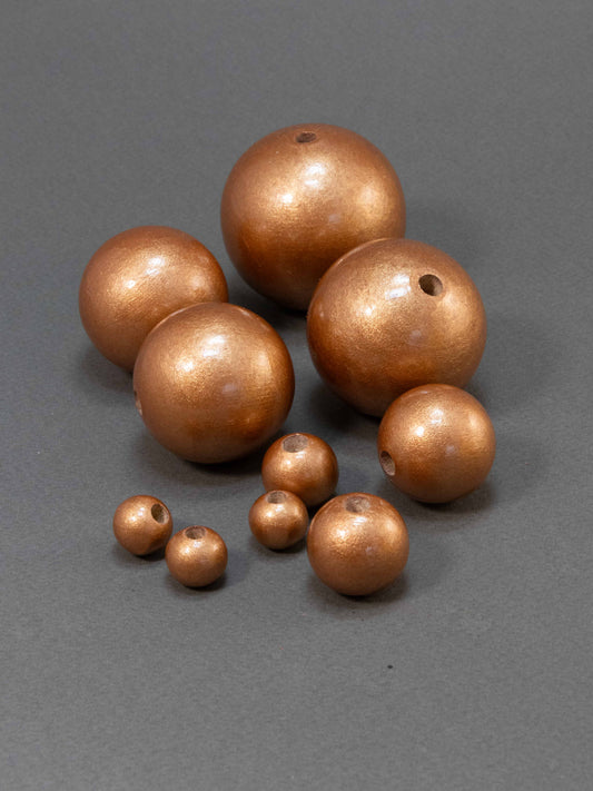 Copper Wooden Bead