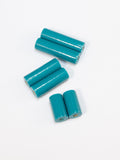 Dark Turquoise Cylinder Wooden Bead