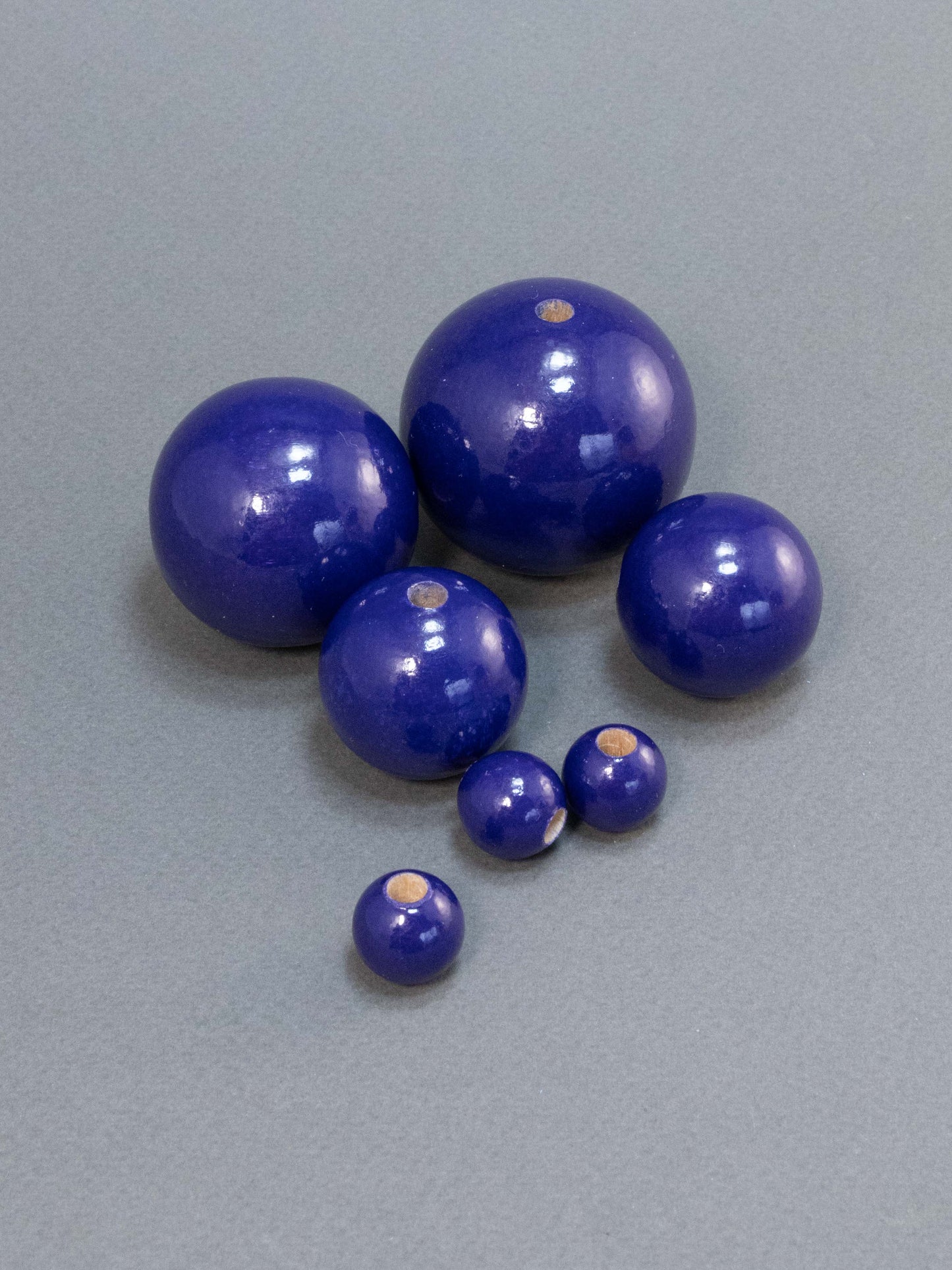 Dark Violet Wooden Bead