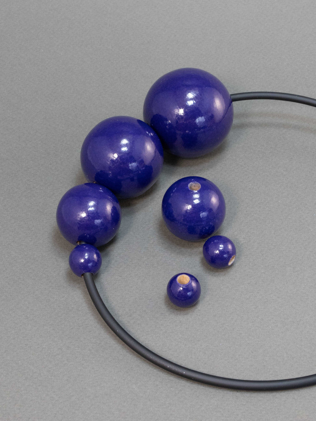 Dark Violet Wooden Bead