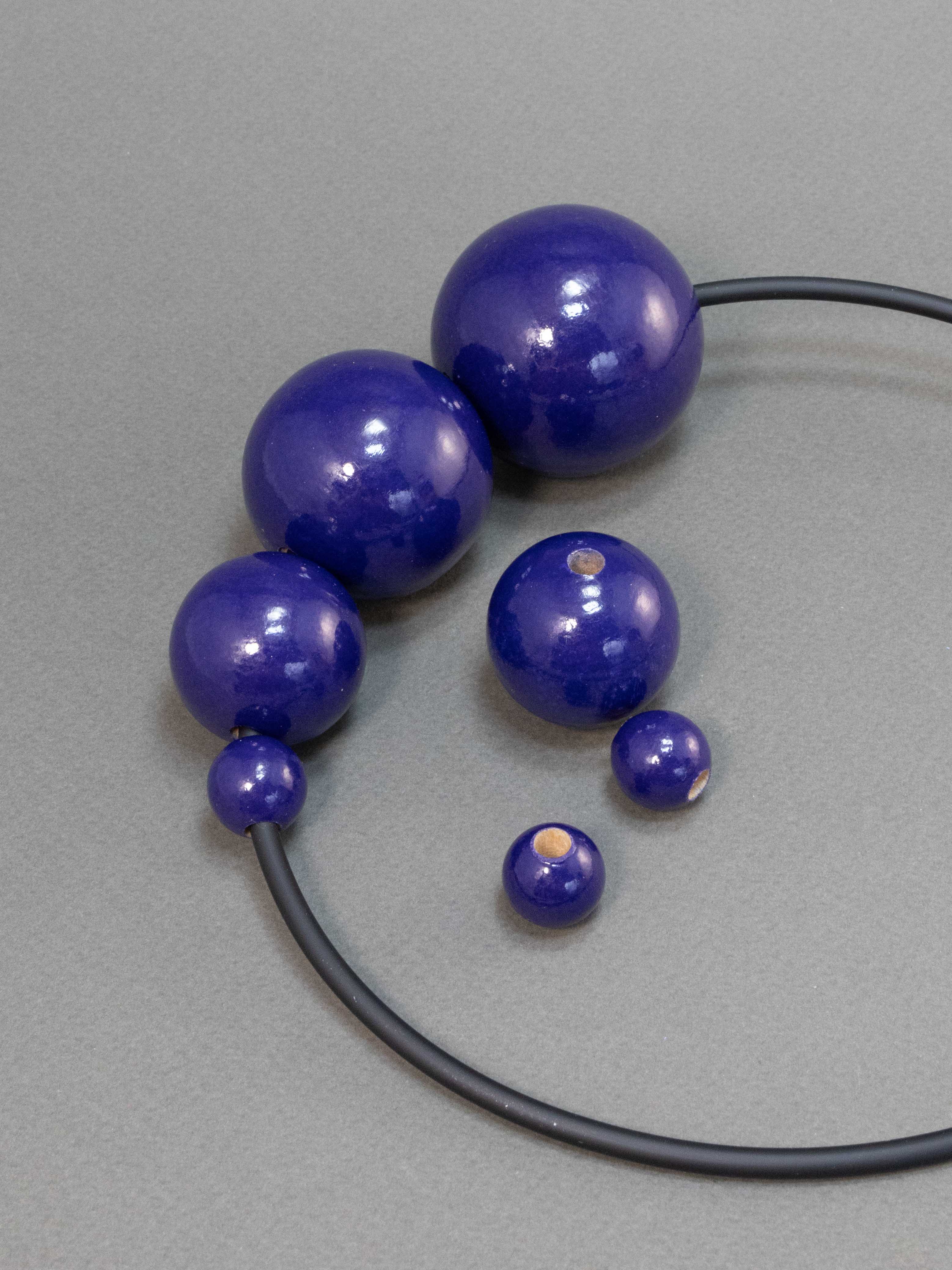 Dark Violet Wooden Bead