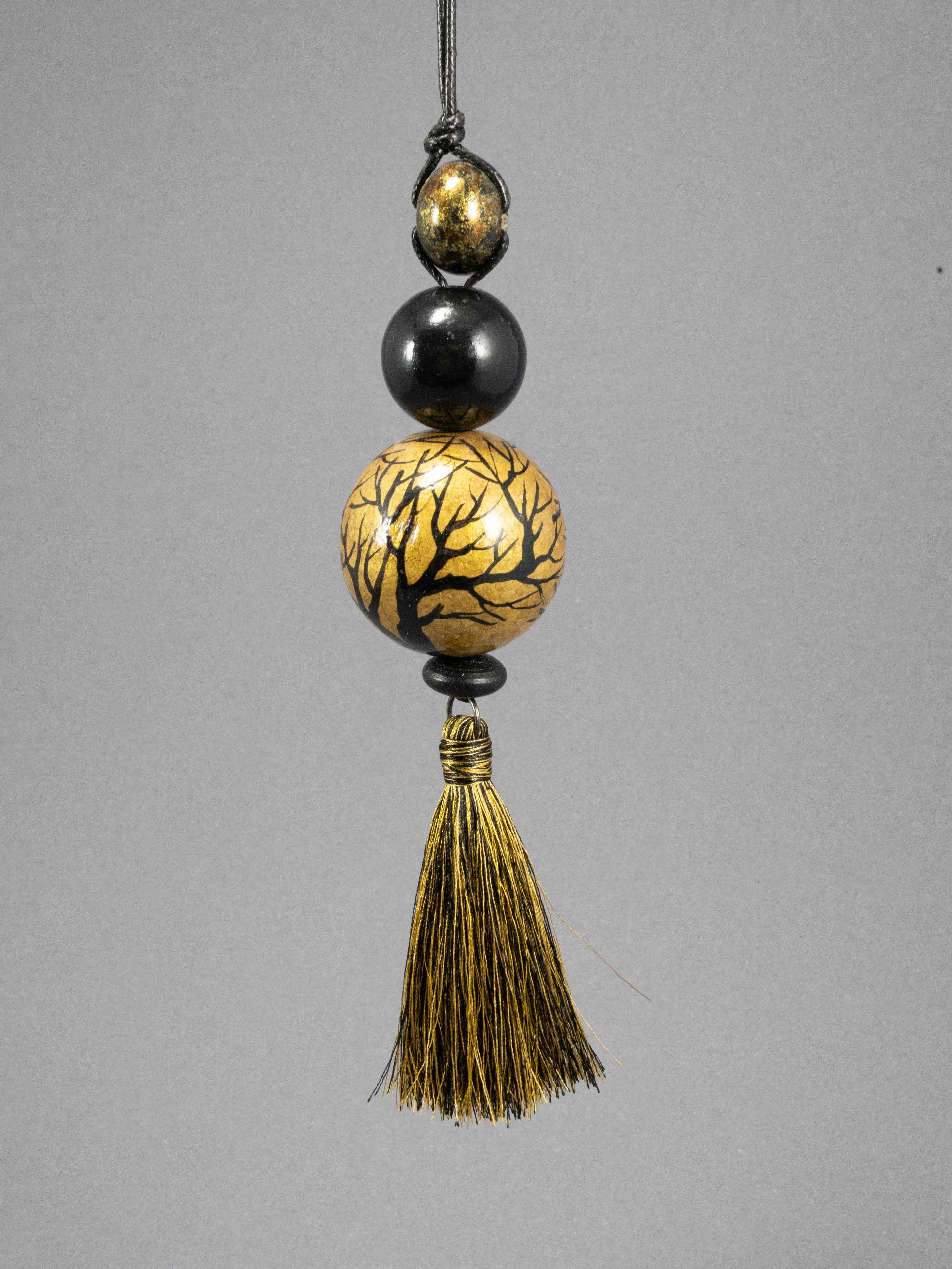 Golden Tree Beaded Pendant