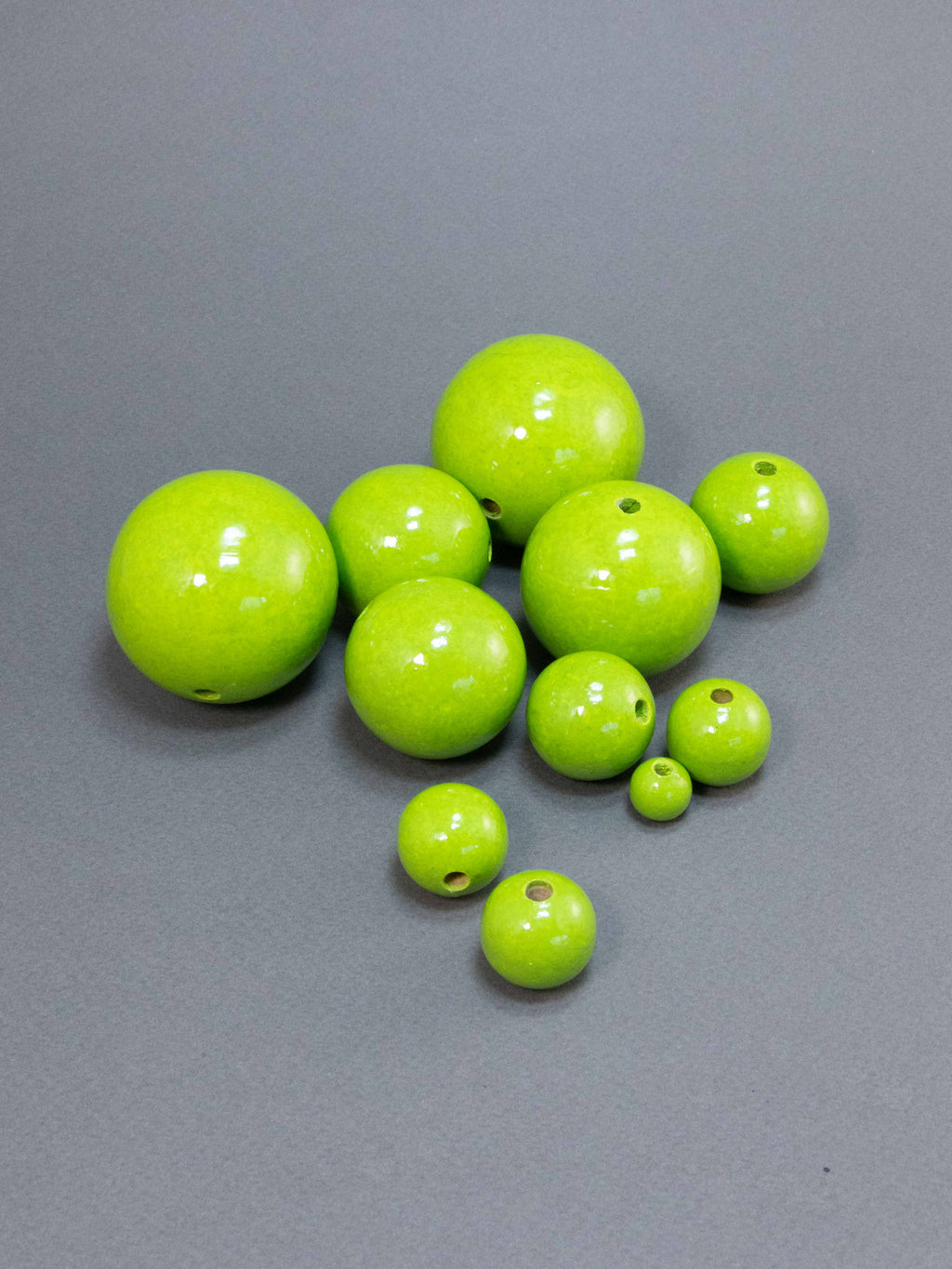 Grass Green Wooden Bead